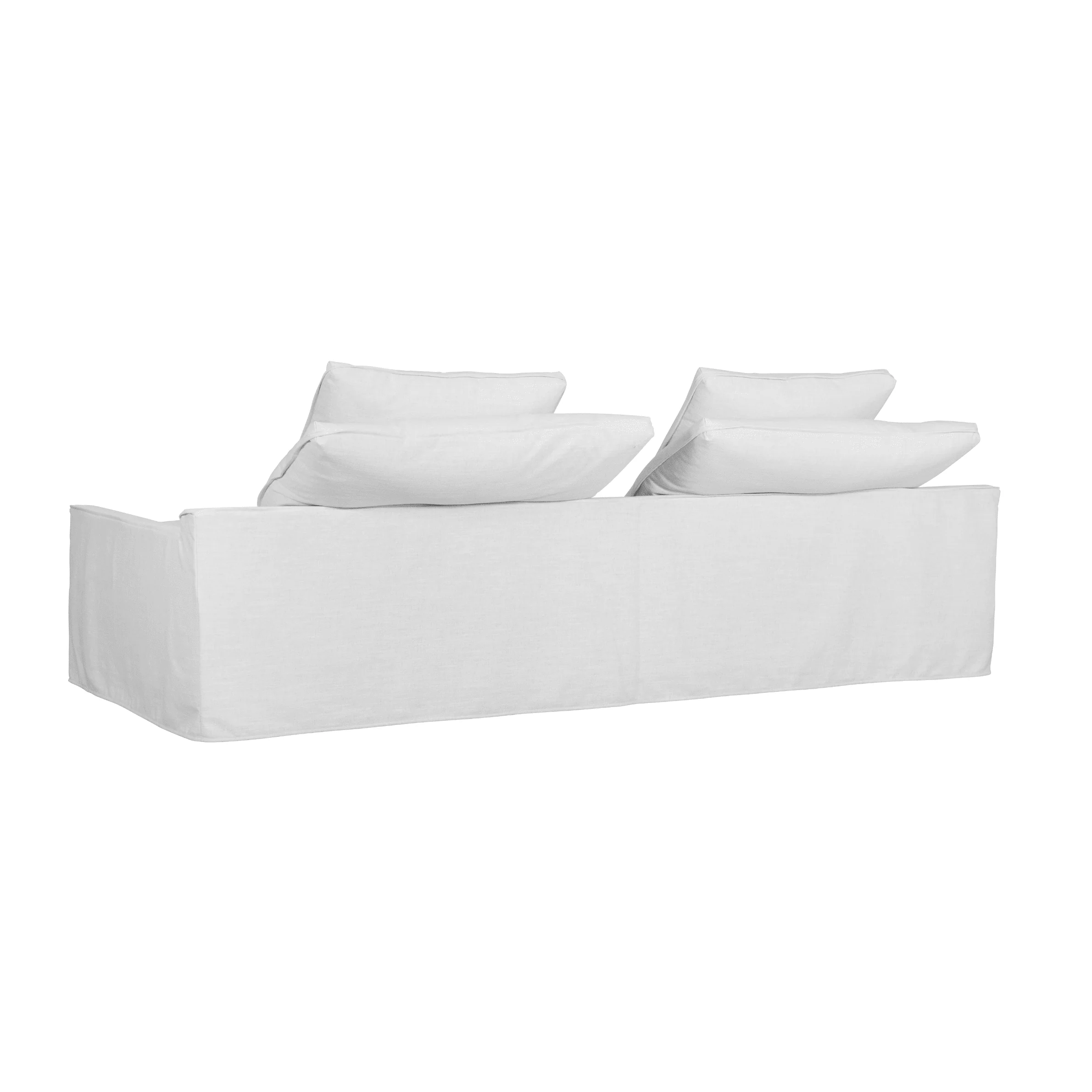 Slumber Ivory Linen Relaxed 4 Seater Sofa - Image 4