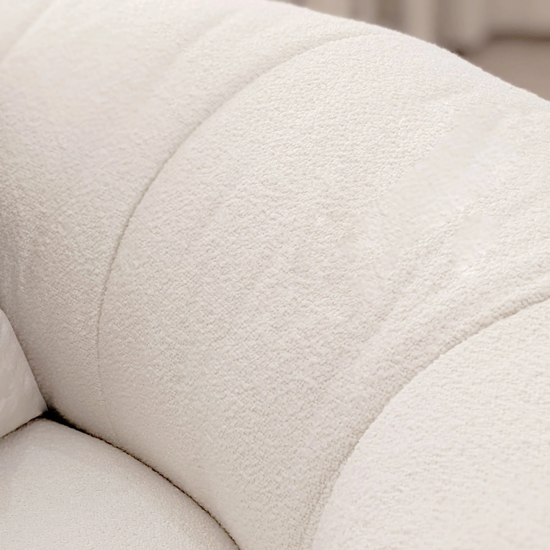 Snuggle Cream Boucle Round Nest Sofa - Image 3