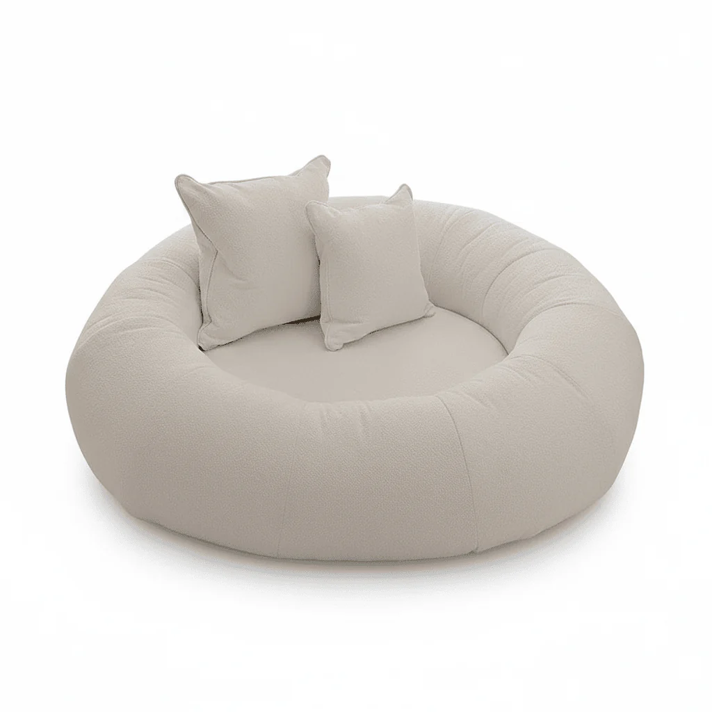 Snuggle Cream Boucle Round Nest Sofa - Image 7