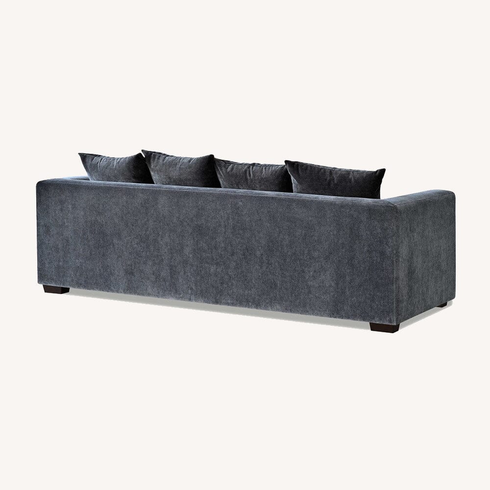 Sofia Steel Velvet Pillowback 3 Seater Sofa - Image 3