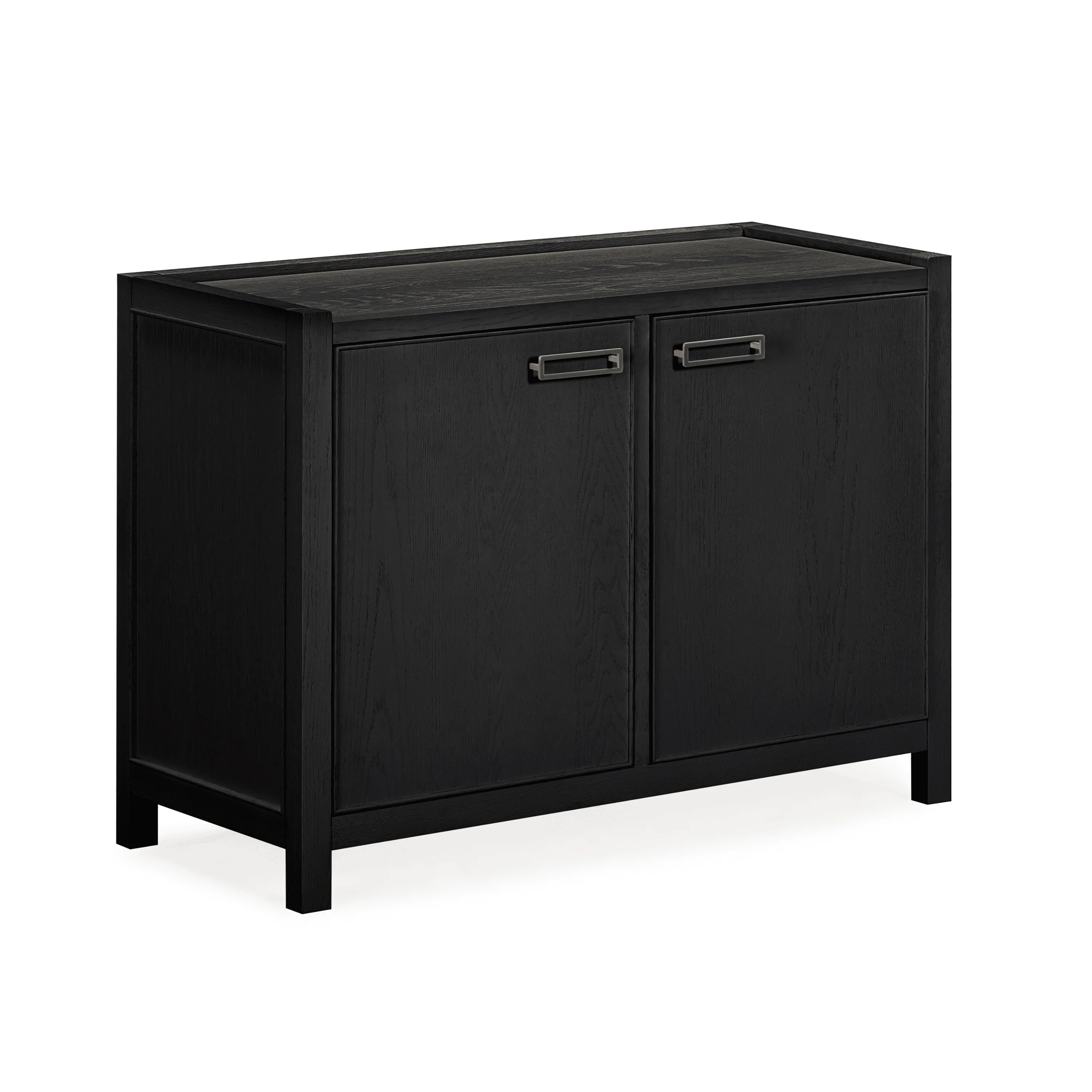 Soho Black Oak Veneer 2 Door Sideboard - Image 2