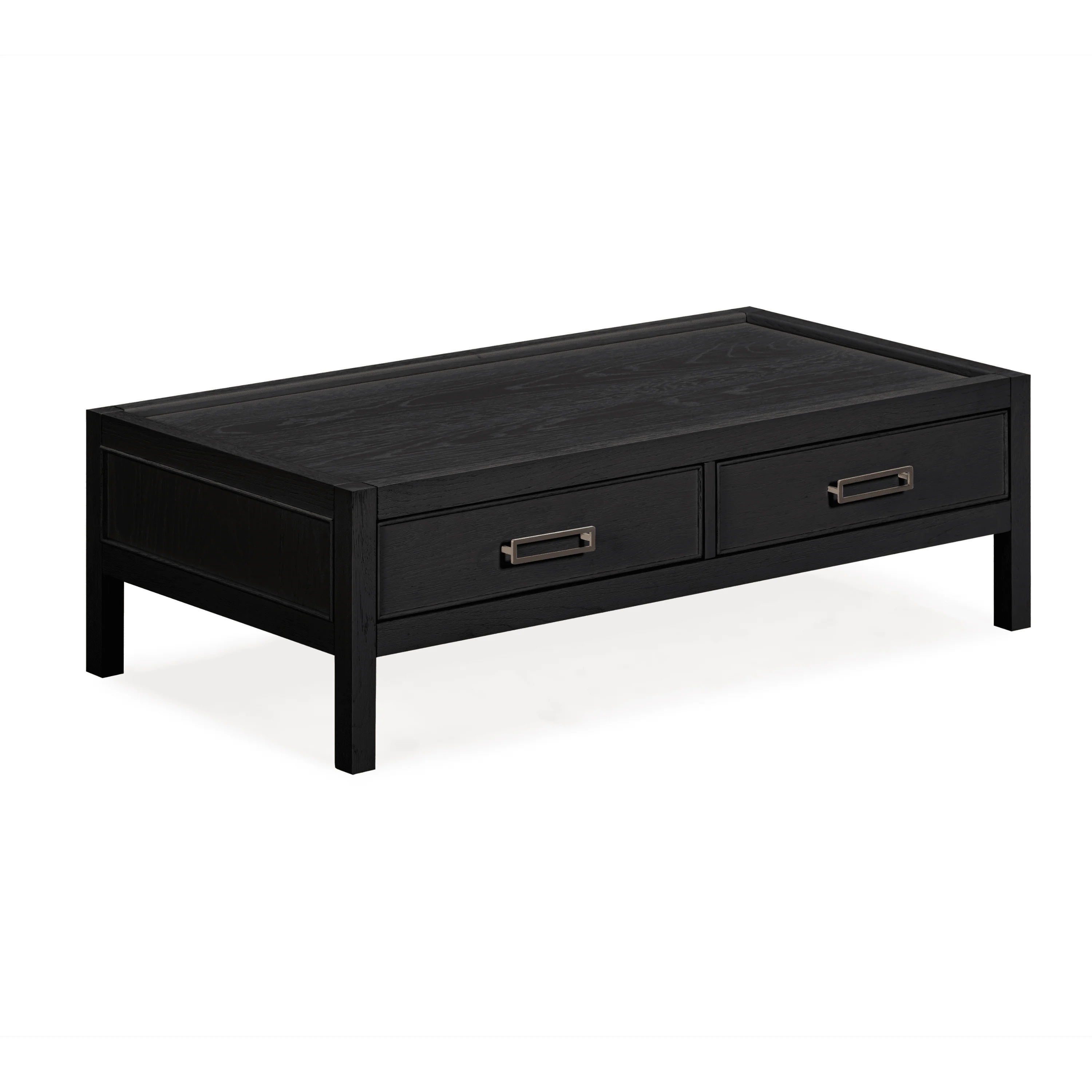 Soho Black Oak Veneer 2 Drawer Coffee Table - Image 2