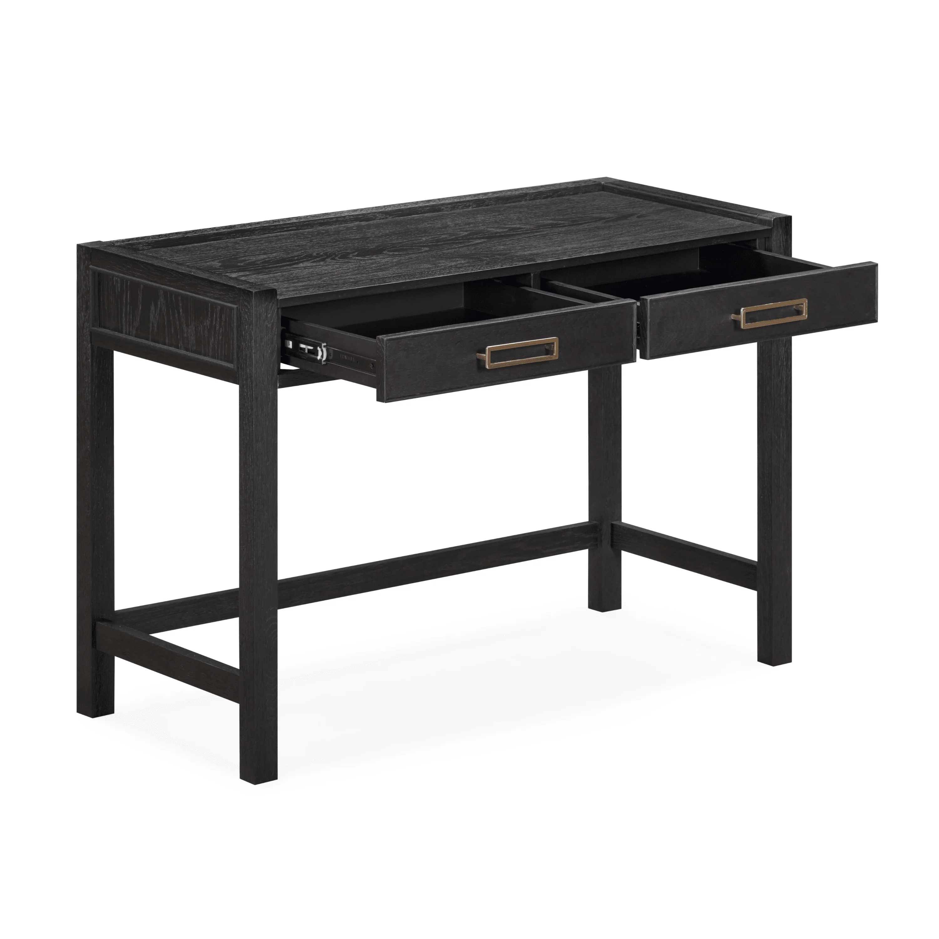 Soho Black Oak Veneer 2 Drawer Dressing Table - Image 3