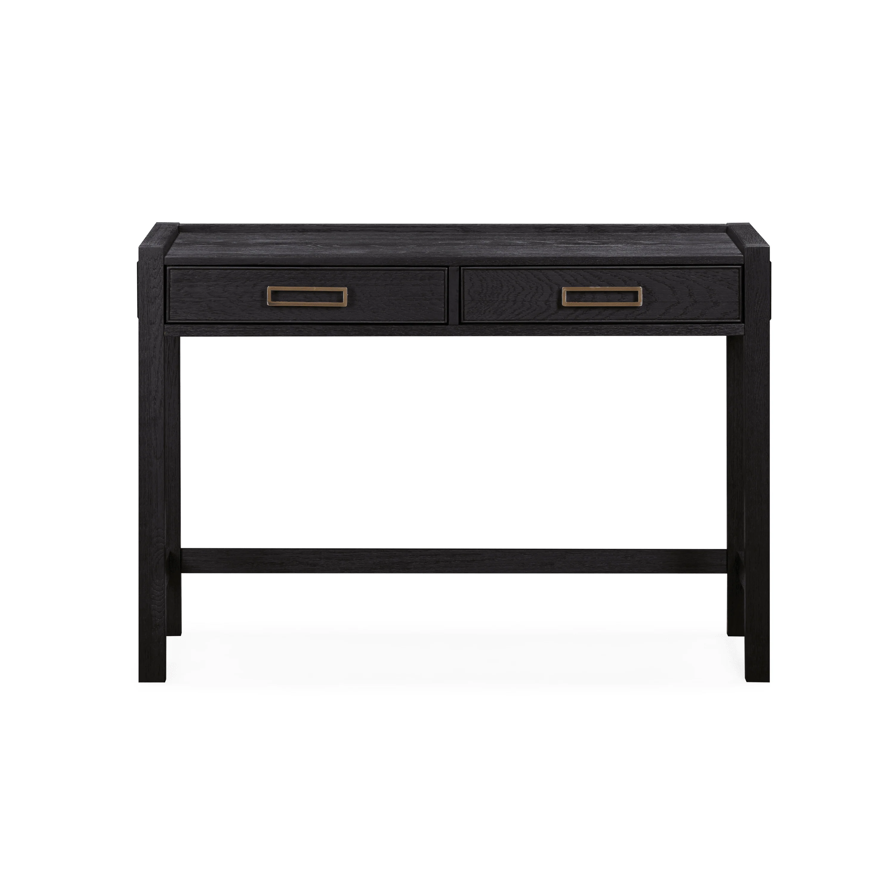 Soho Black Oak Veneer 2 Drawer Dressing Table - Image 4