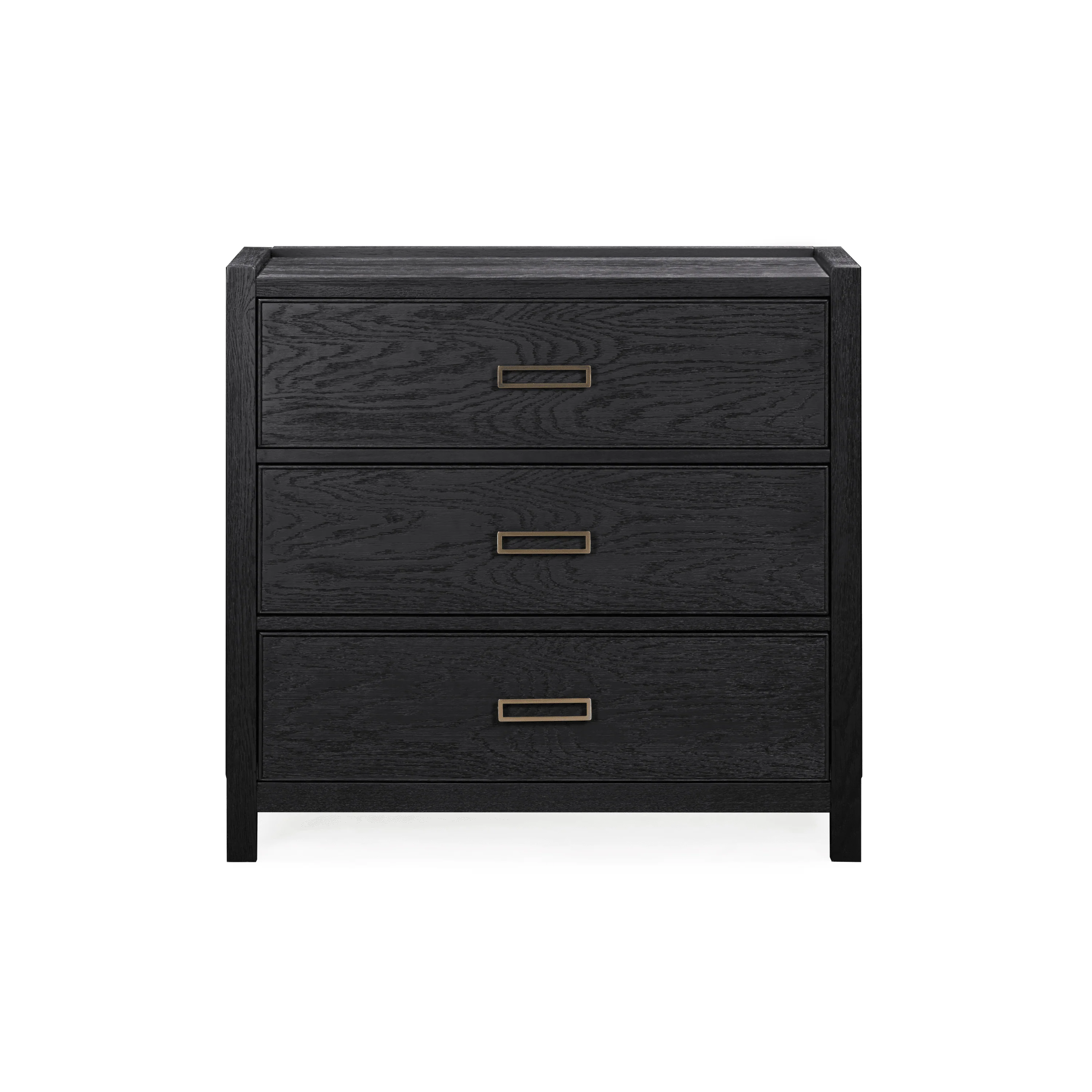 Soho Black Oak Veneer 3 Drawer Chest - Image 4