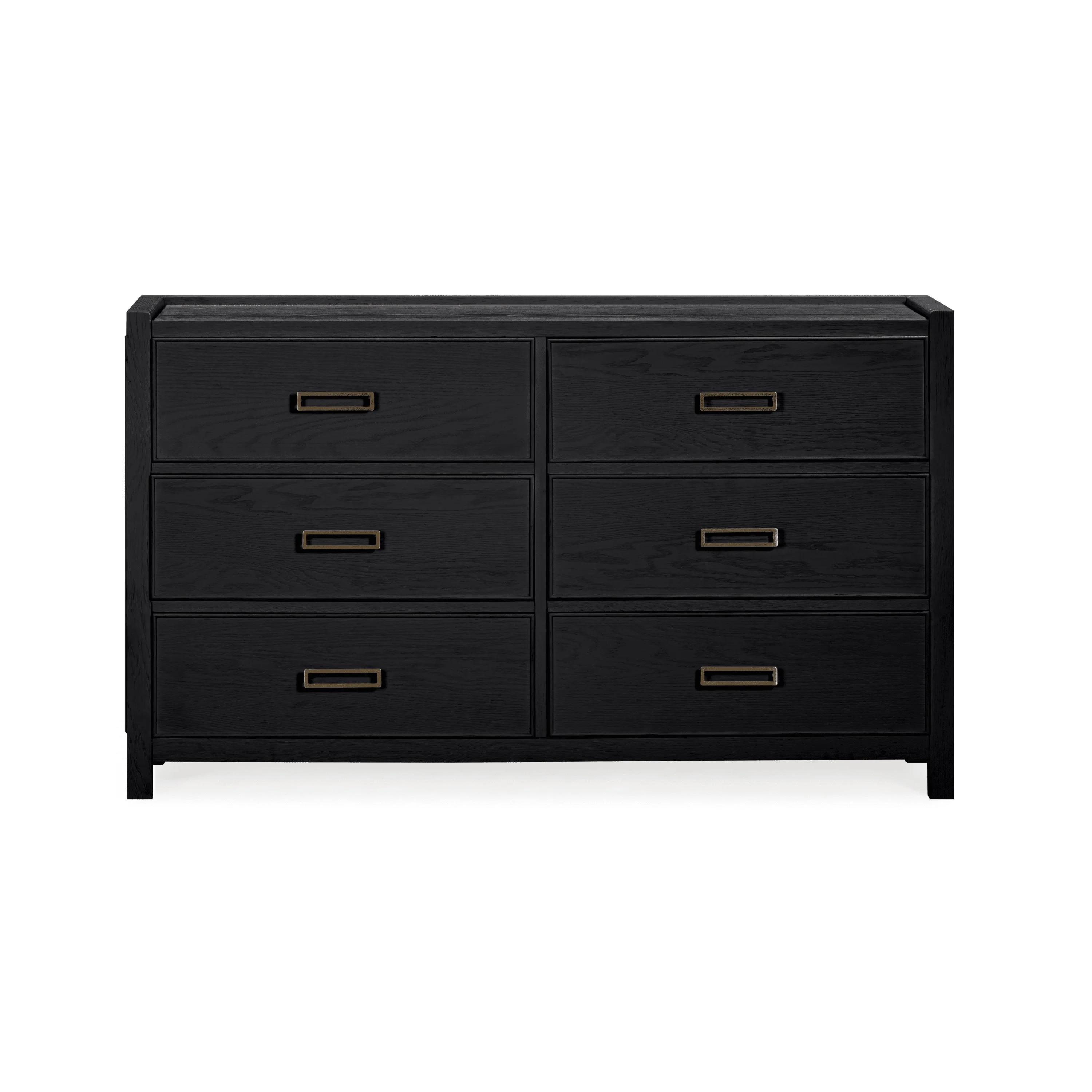 Soho Black Oak Veneer 6 Drawer Chest - Image 4