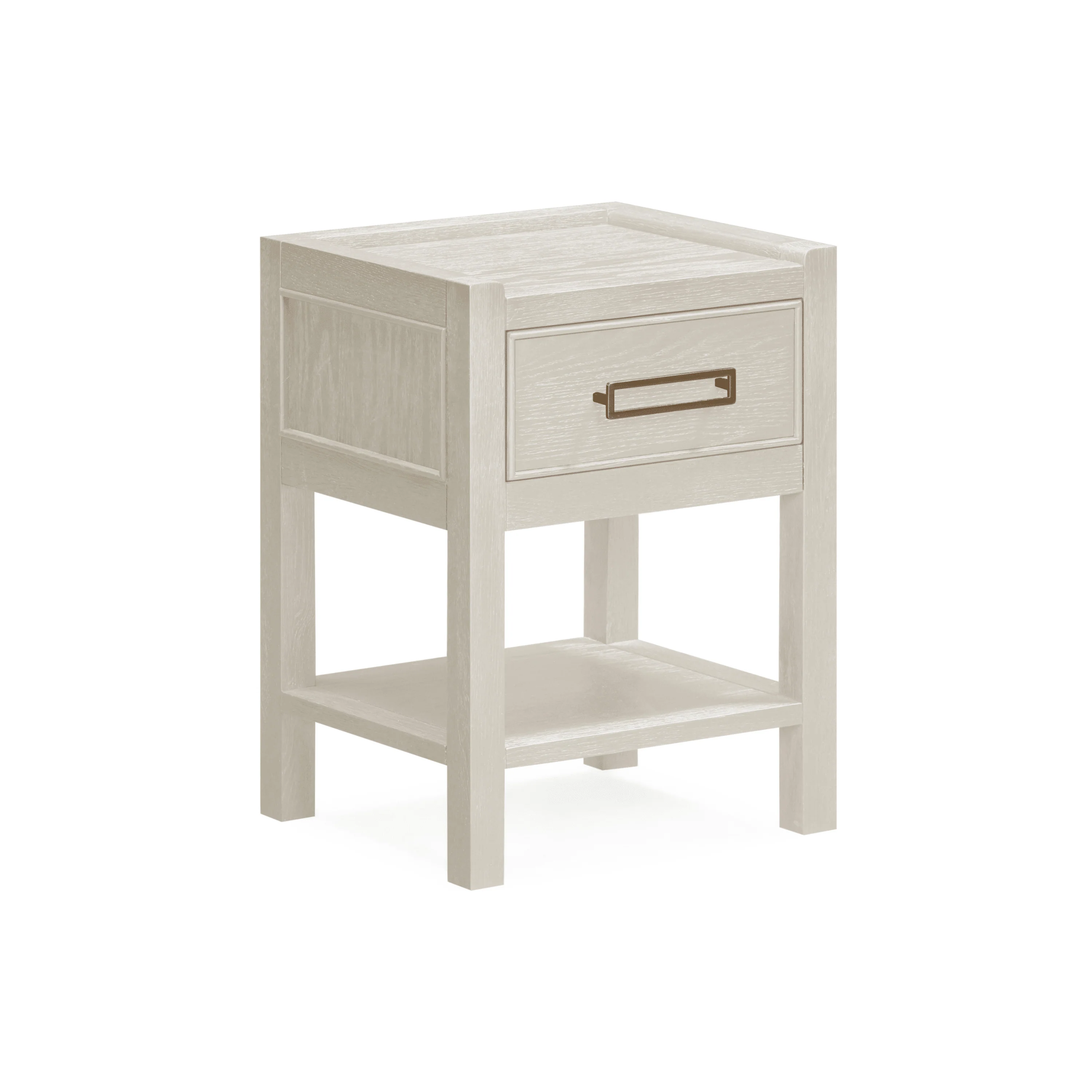 Soho Cream Oak Veneer 1 Drawer Bedside Table - Image 2