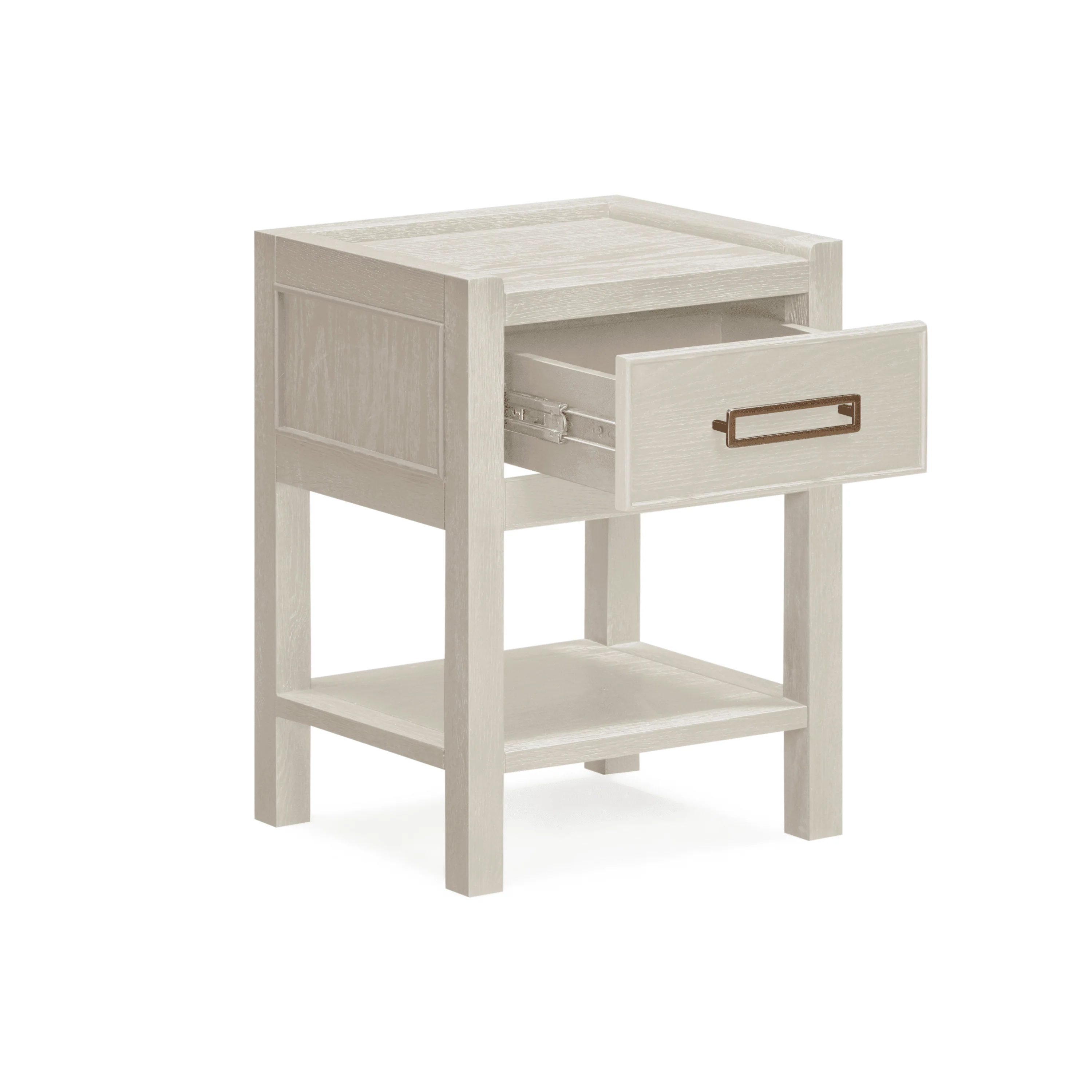 Soho Cream Oak Veneer 1 Drawer Bedside Table - Image 3