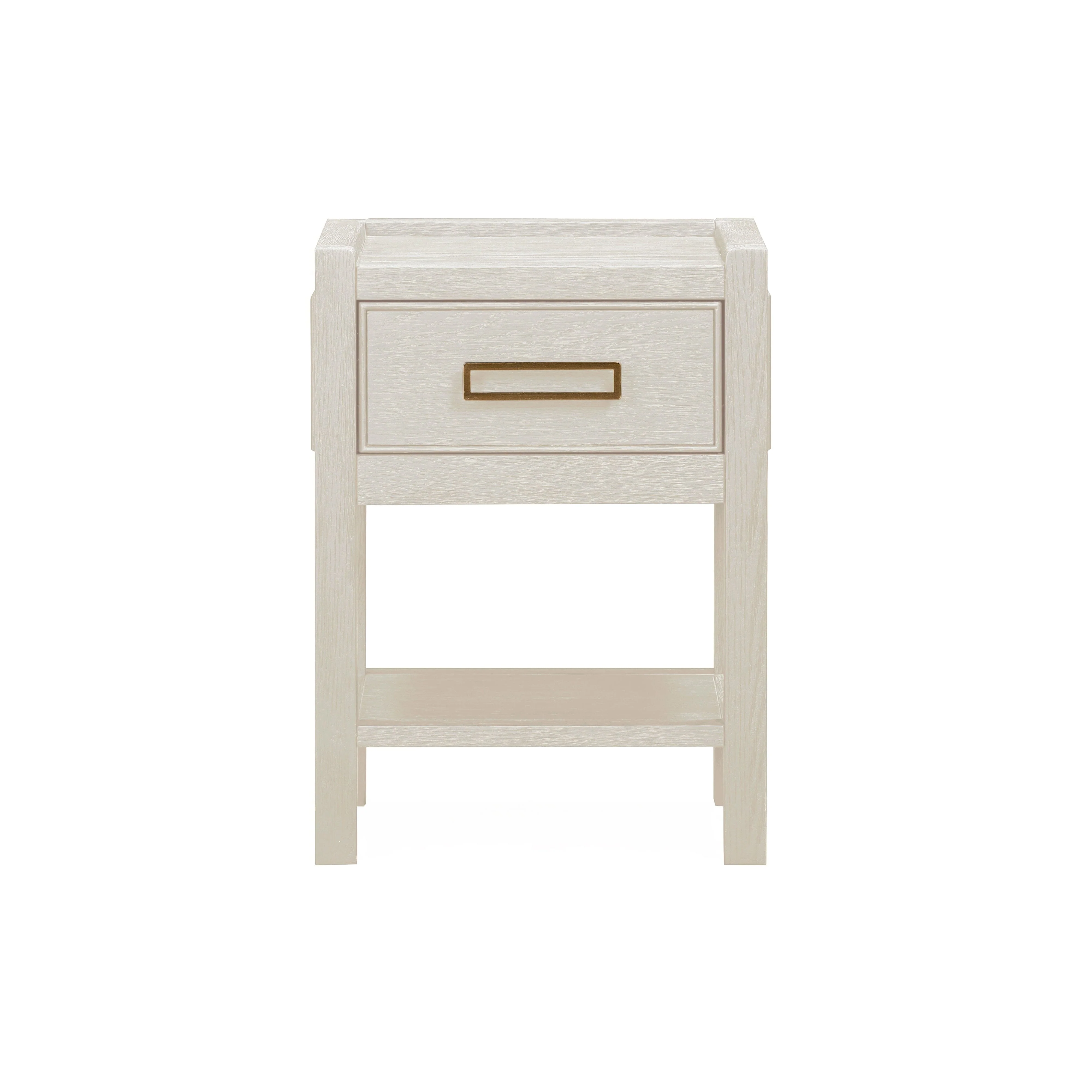 Soho Cream Oak Veneer 1 Drawer Bedside Table - Image 4