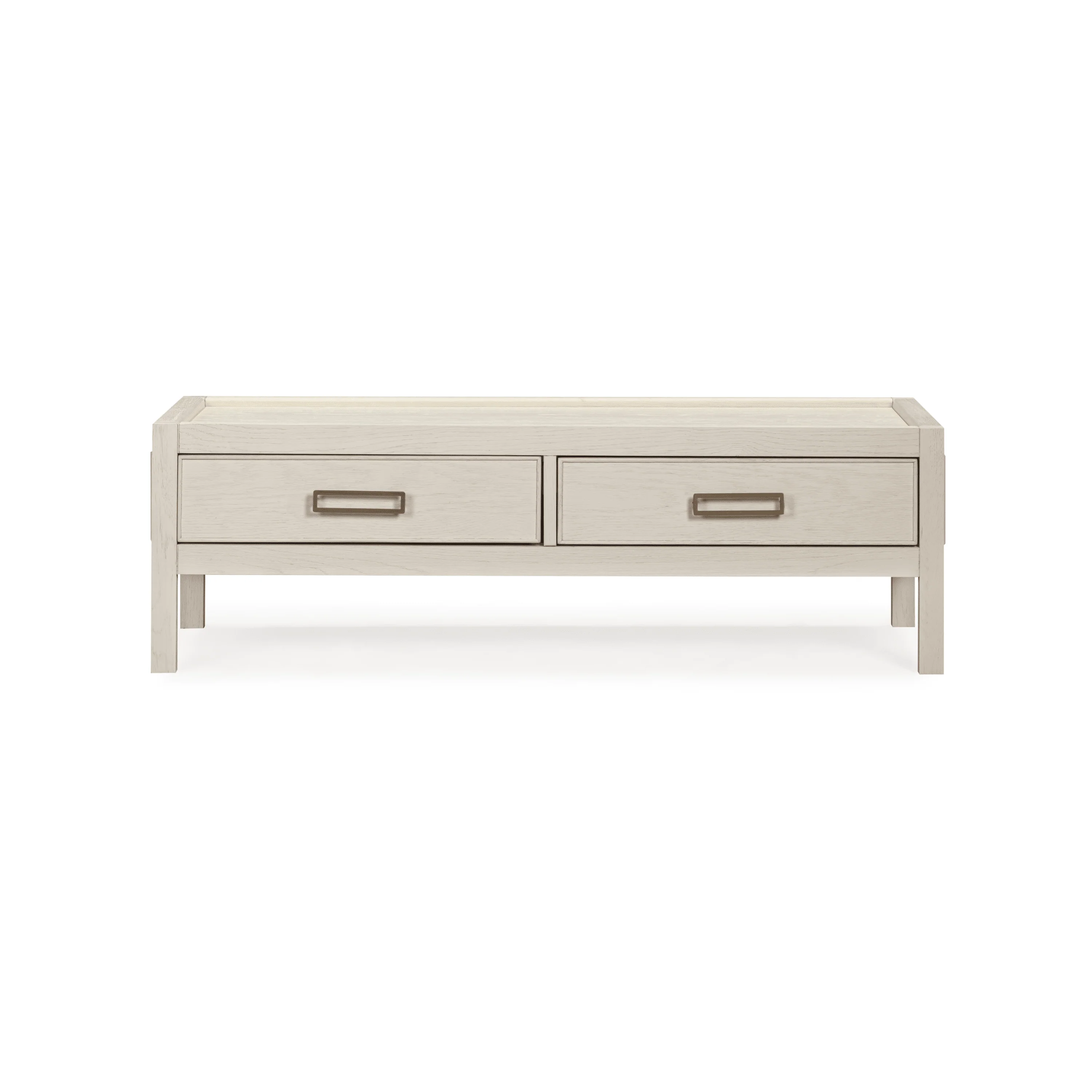 Soho Cream Oak Veneer 2 Drawer Coffee Table - Image 2