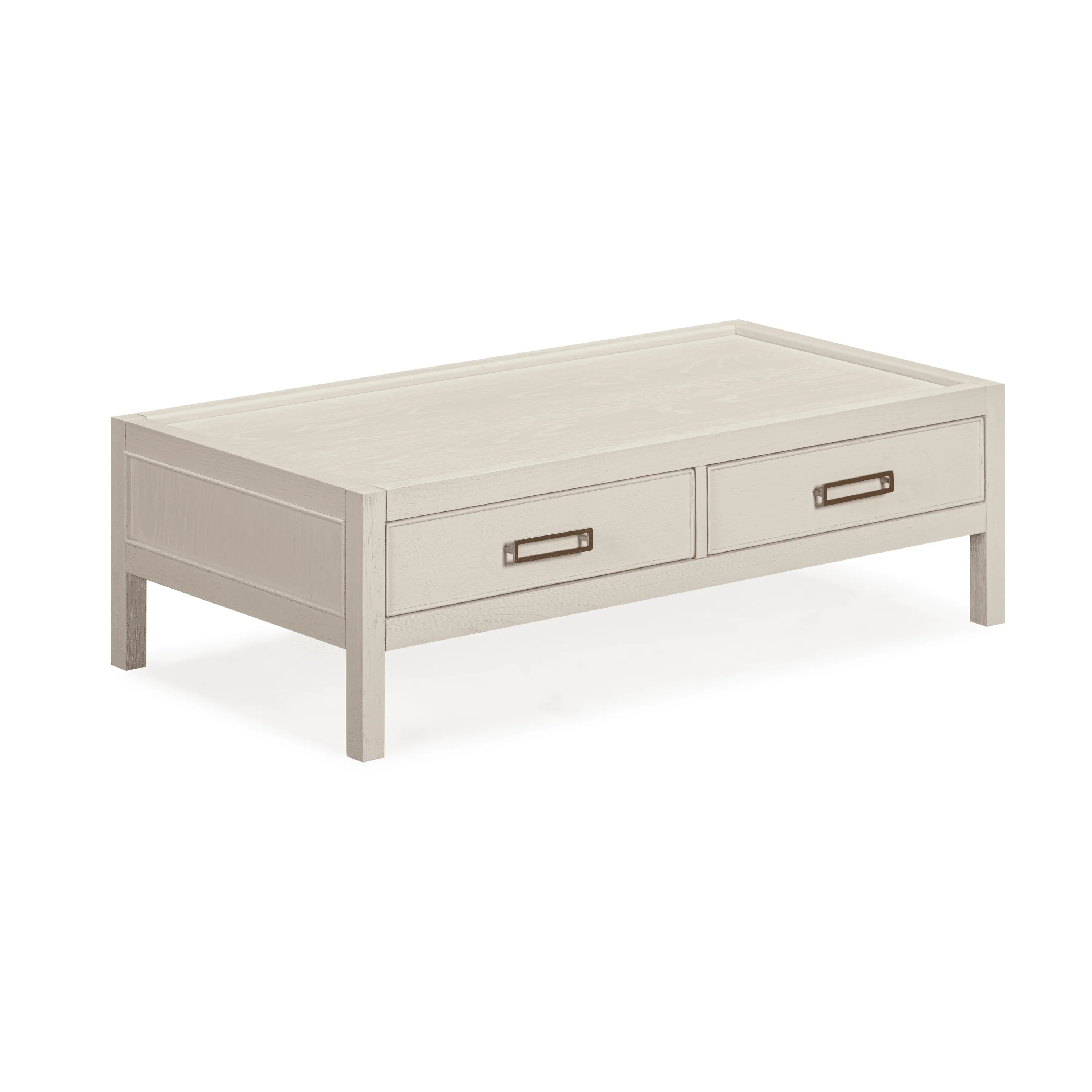 Soho Cream Oak Veneer 2 Drawer Coffee Table - Image 3