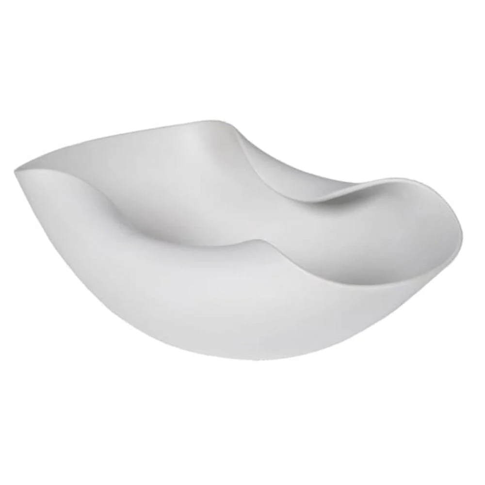 Sorrel Matte White Wave Effect Decorative Bowl - Image 3