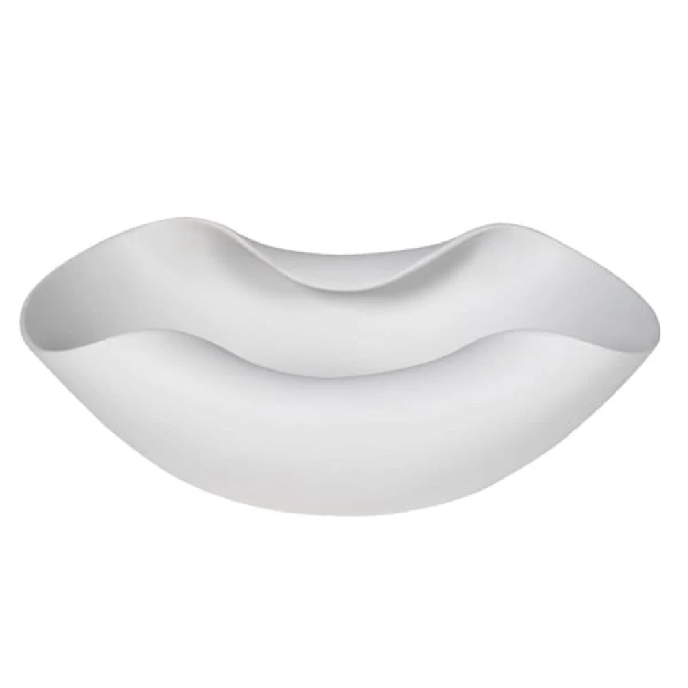 Sorrel Matte White Wave Effect Decorative Bowl - Image 4