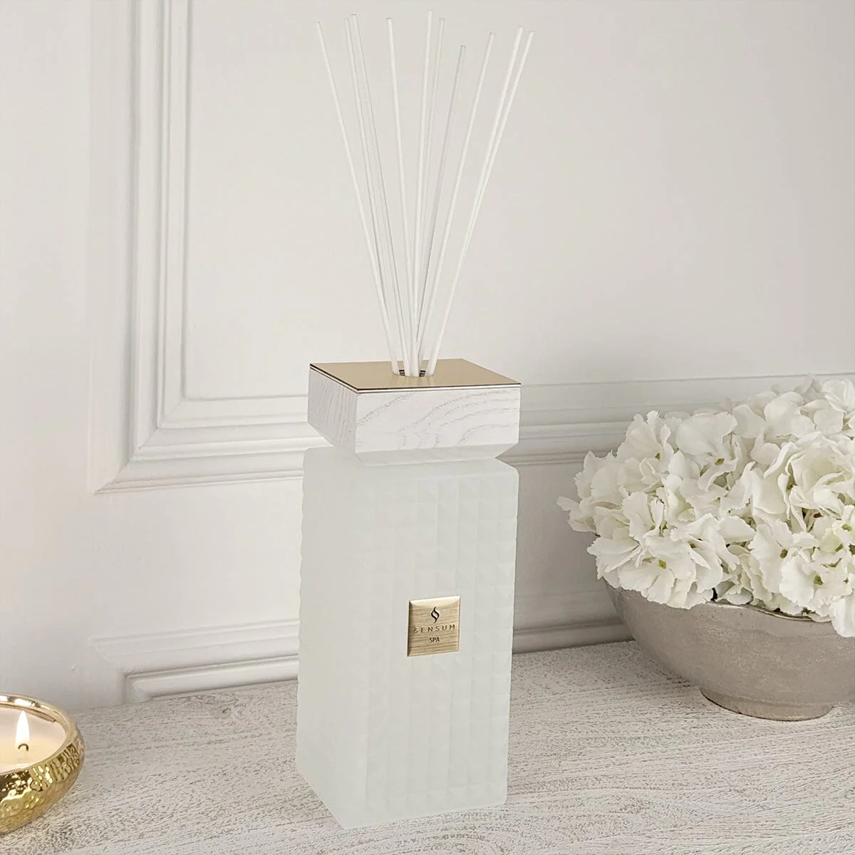 Spa Large White & Gold Luxury Reed Diffuser - 1000ml