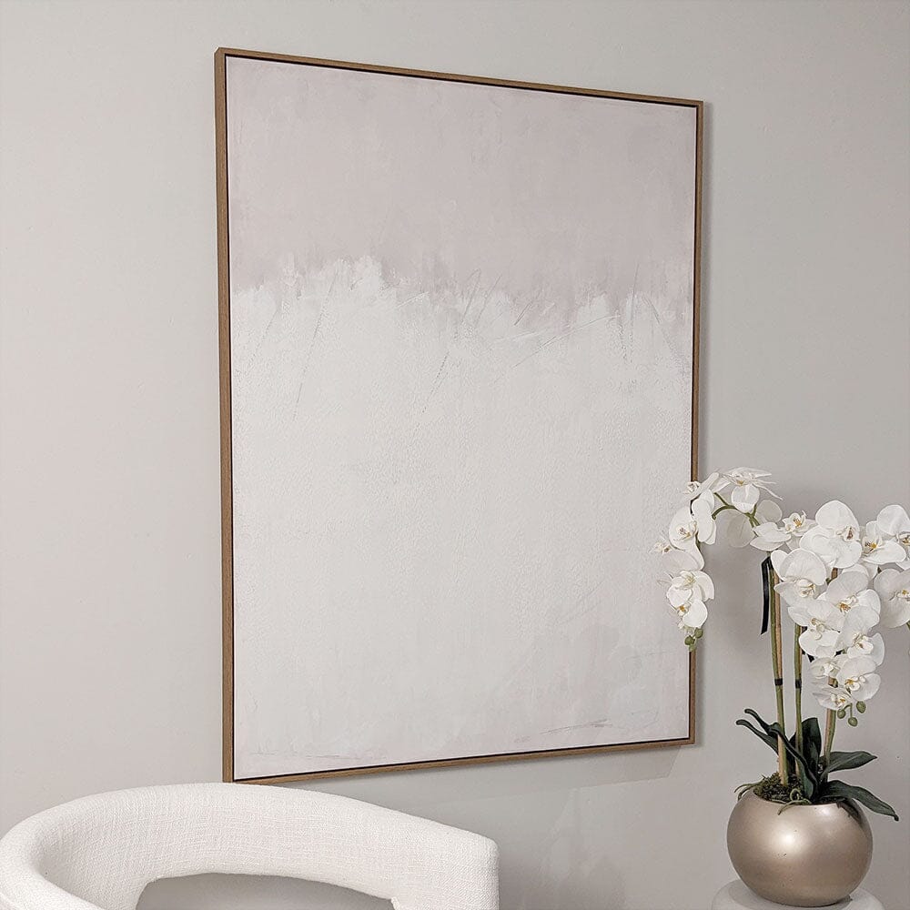 Stella Natural & White Large Framed Canvas Wall Art - Image 2