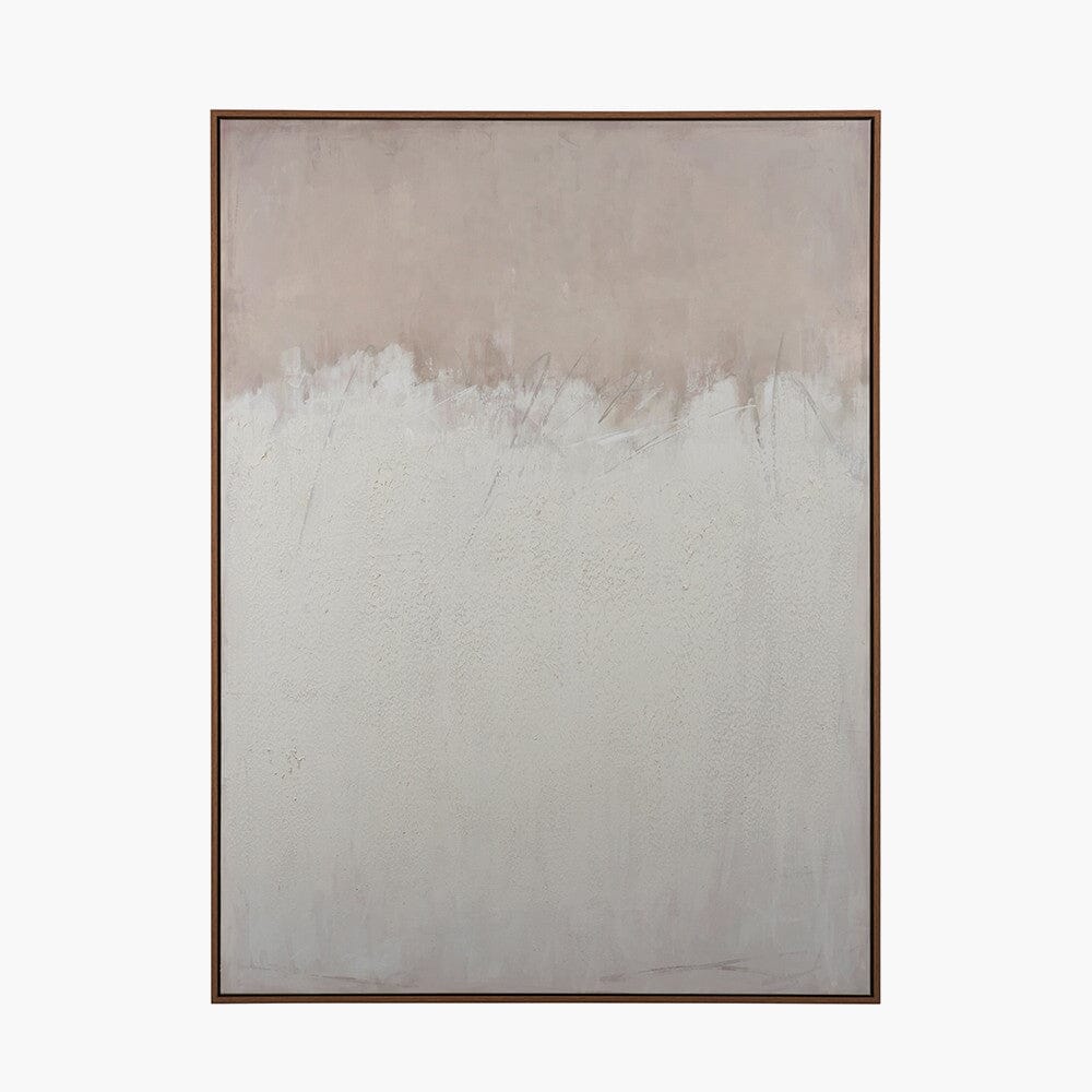 Stella Natural & White Large Framed Canvas Wall Art - Image 4