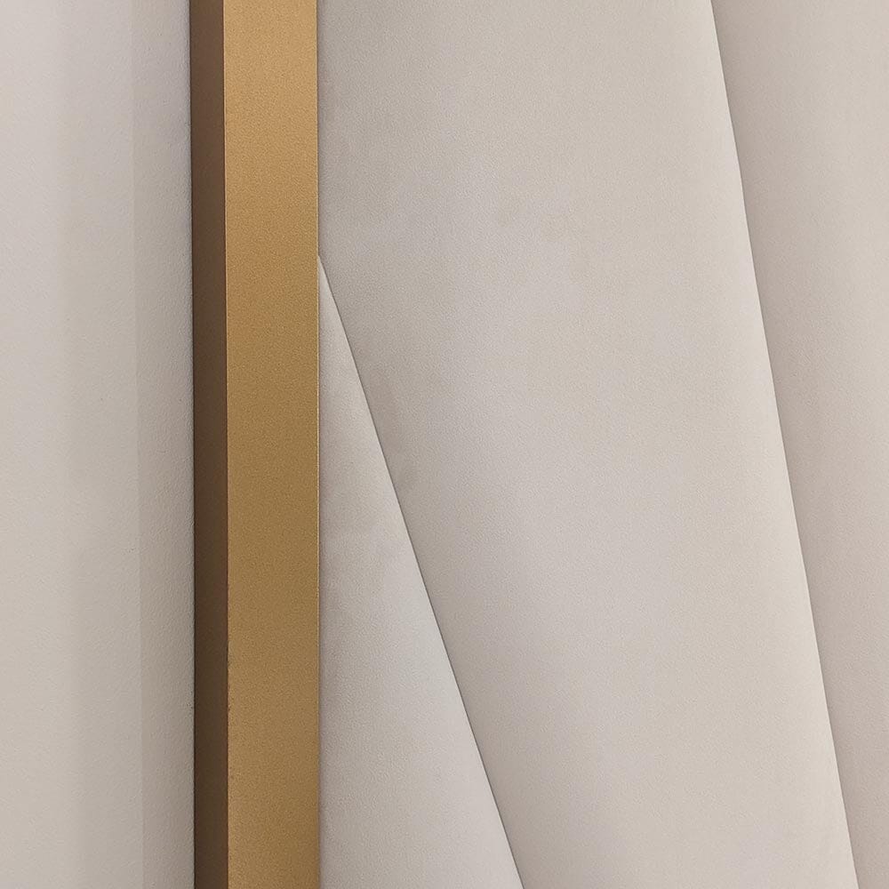 Sunburst Cream Velvet & Gold Luxury Wall Mounted Headboard with Wings - Image 4