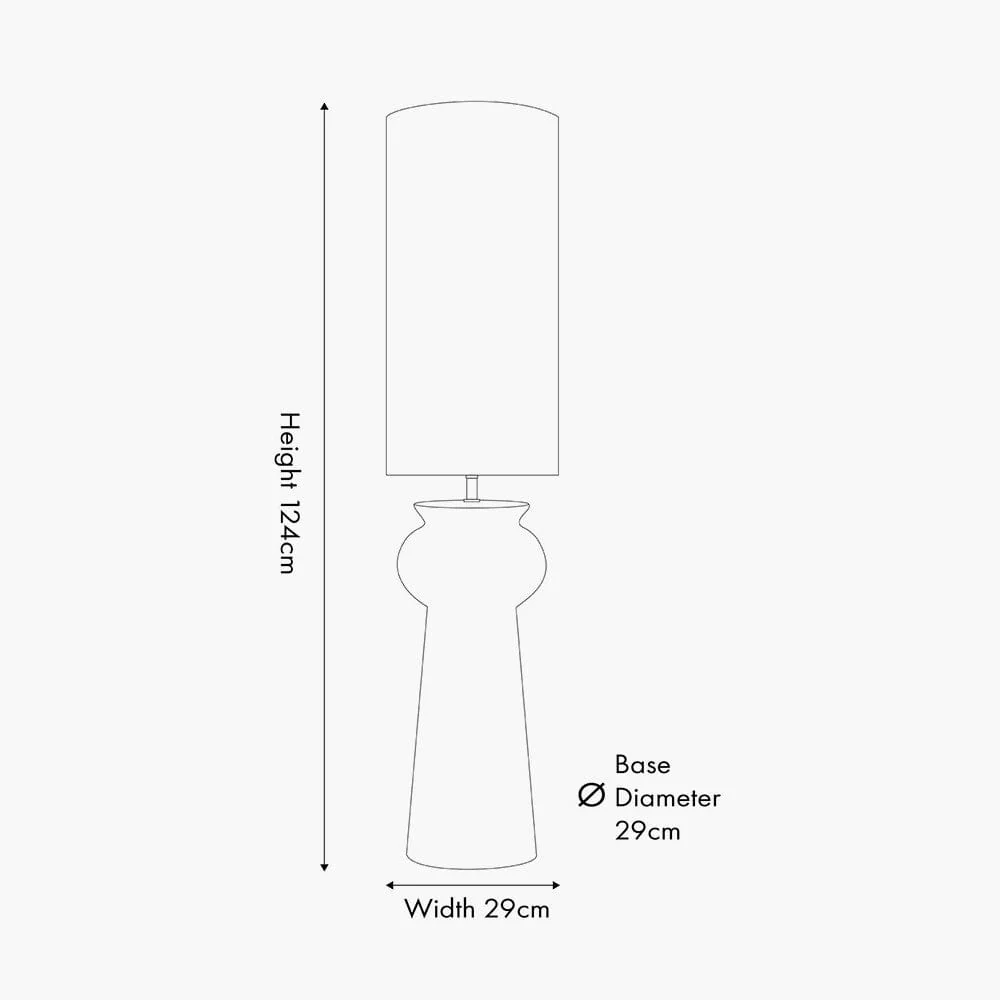 Susille Black Ceramic Floor Lamp with White Shade - Image 5