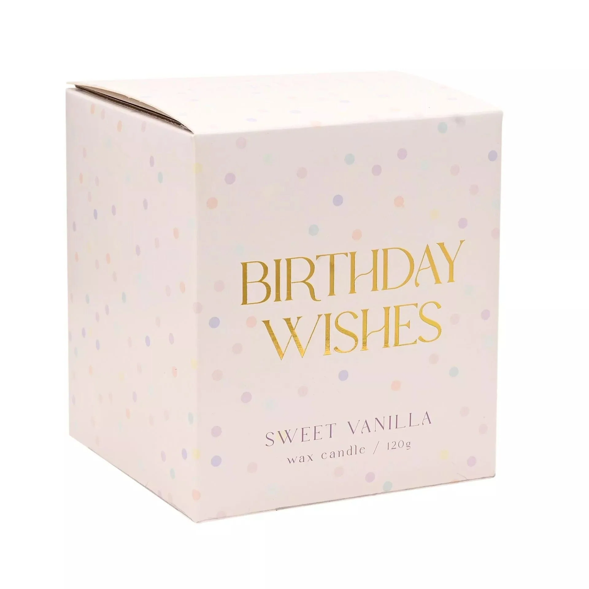 Sweet Vanilla Confetti 'Birthday Wishes' Candle - Image 3