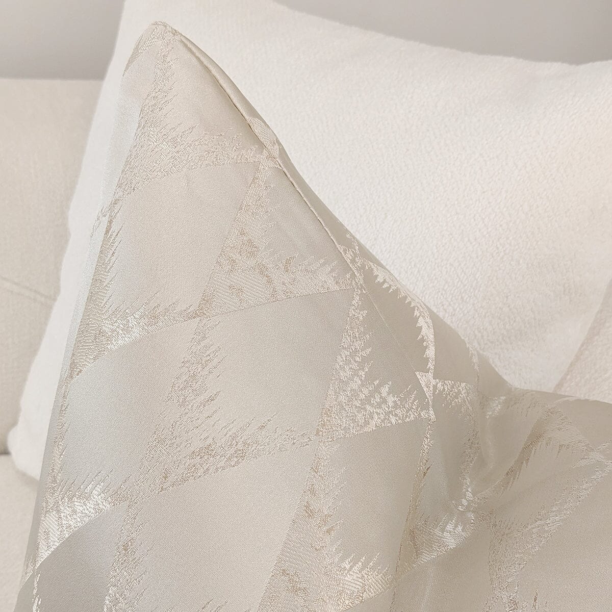 Tacoma Cream & Gold Geometric Metallic Cushion - 50x50cm - Image 2