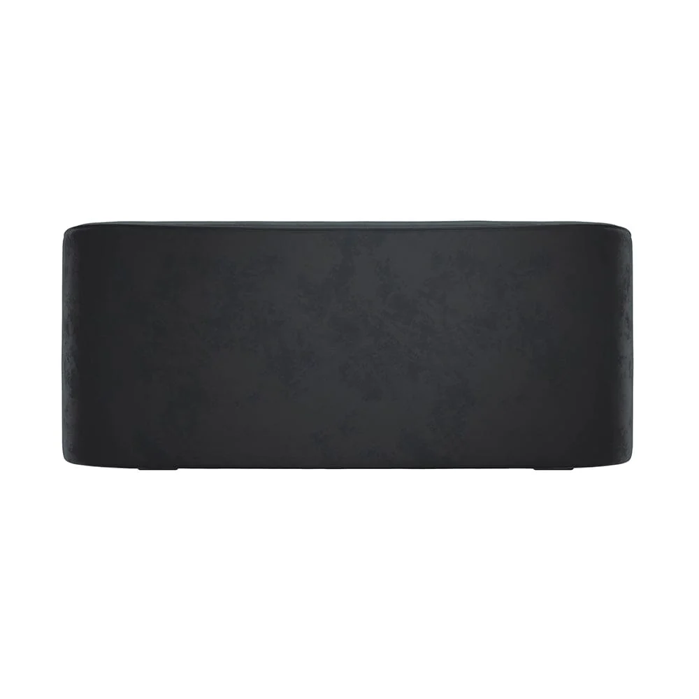 Tadley Black Velvet Curved Accent Sofa - Image 3