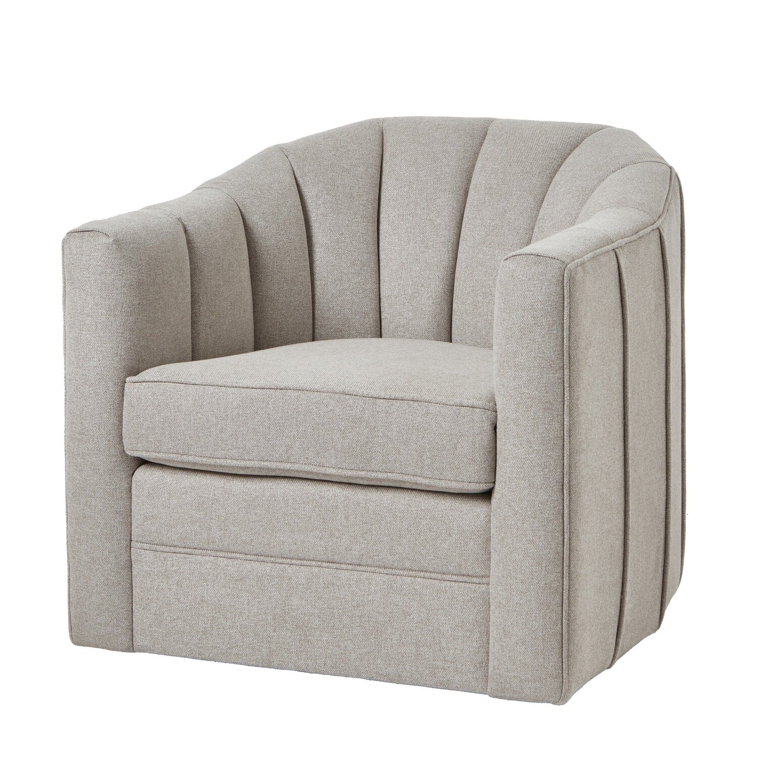 Tage Oatmeal Twill Swivel Armchair - Image 2