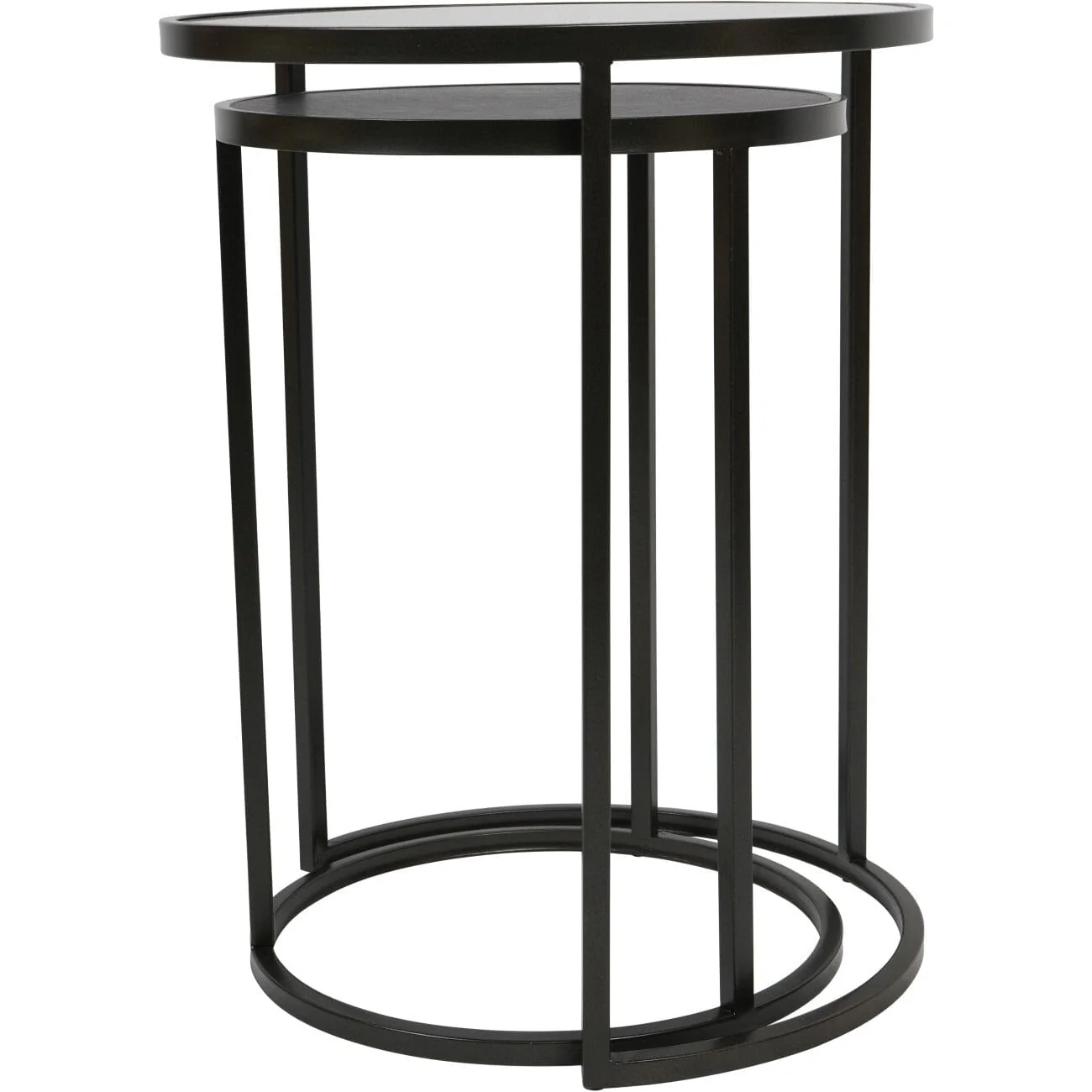Tamara Black & Glass Set of 2 Nesting Side Tables - Image 4