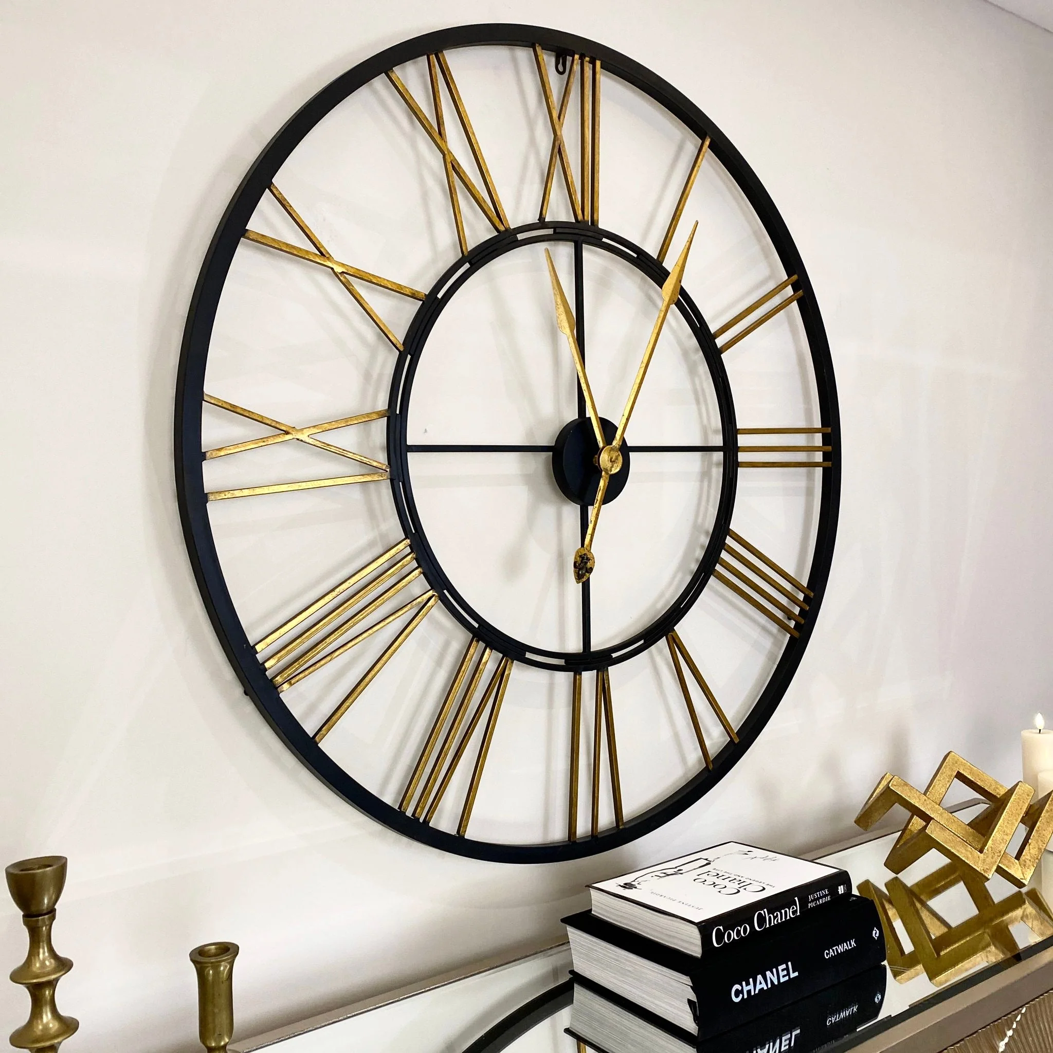 Tamra XL Black & Gold Wall Clock - Image 3