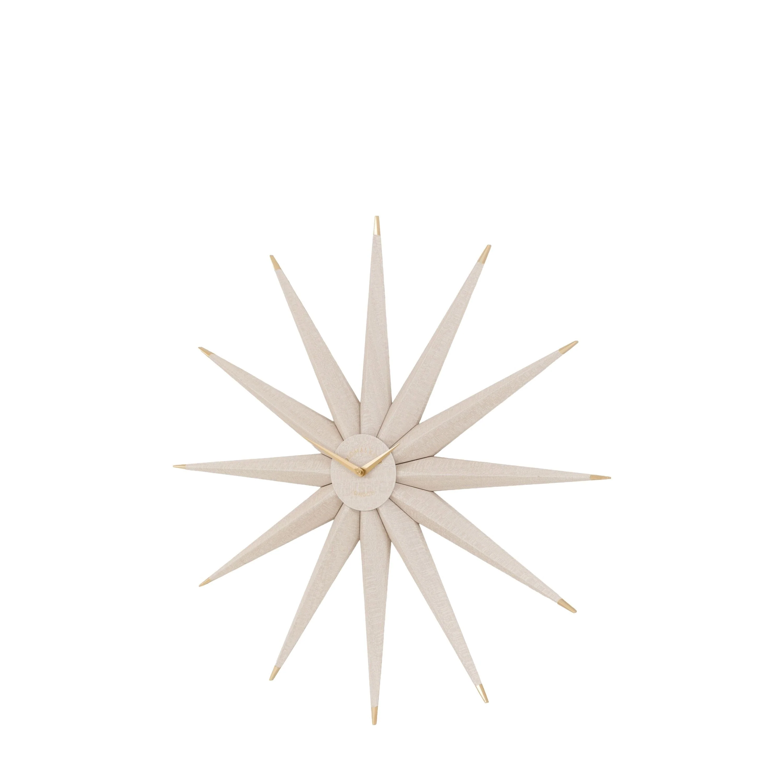 Tatler Neutral Metal Star Wall Clock with Gold Accents - Image 3