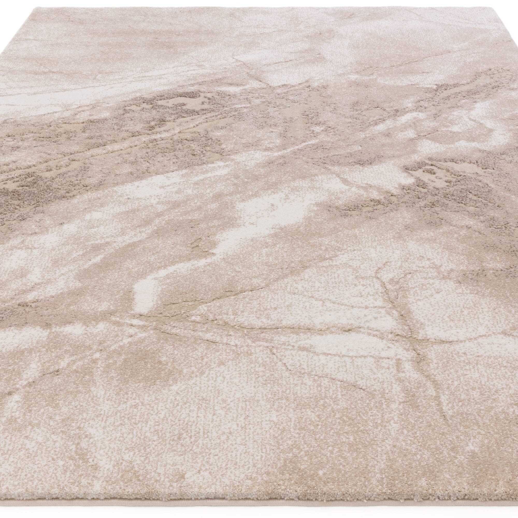 Terrena Beige & Cream Abstract Rug - Image 3