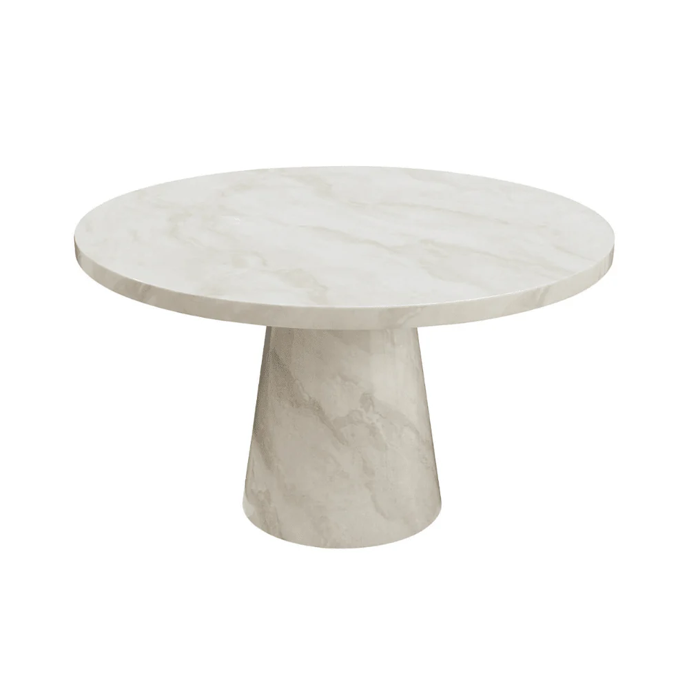 Thalassa Taupe Marble Round Dining Table - Image 2