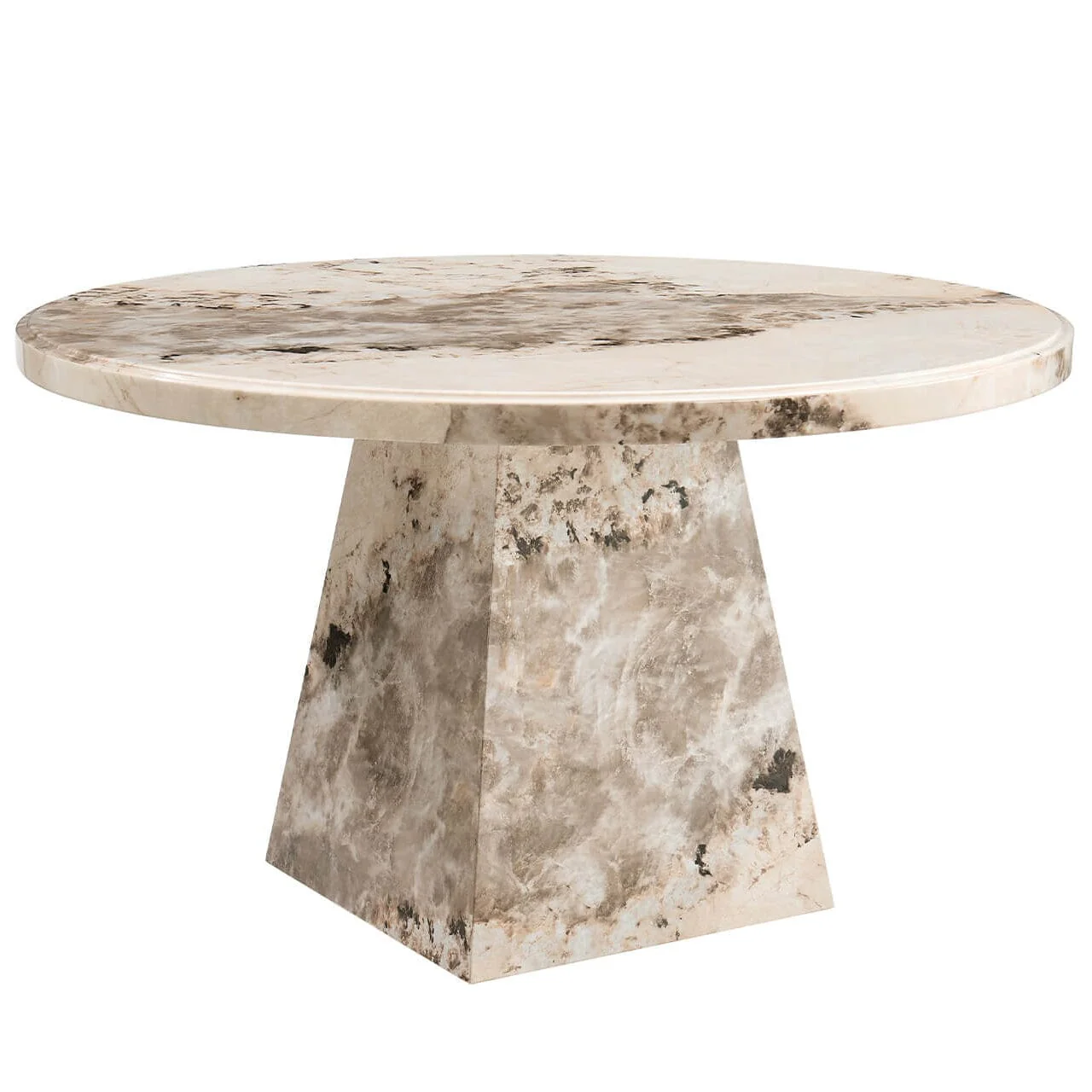 Thea Mocha Marble Round Dining Table - Image 2