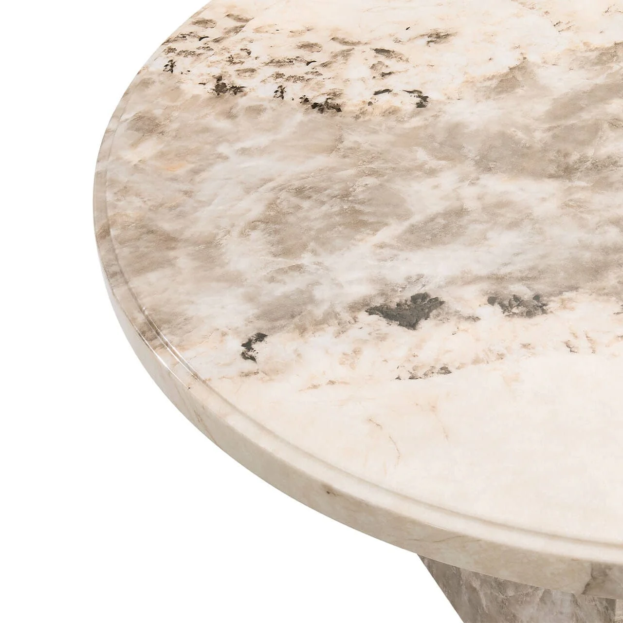 Thea Mocha Marble Round Dining Table - Image 4