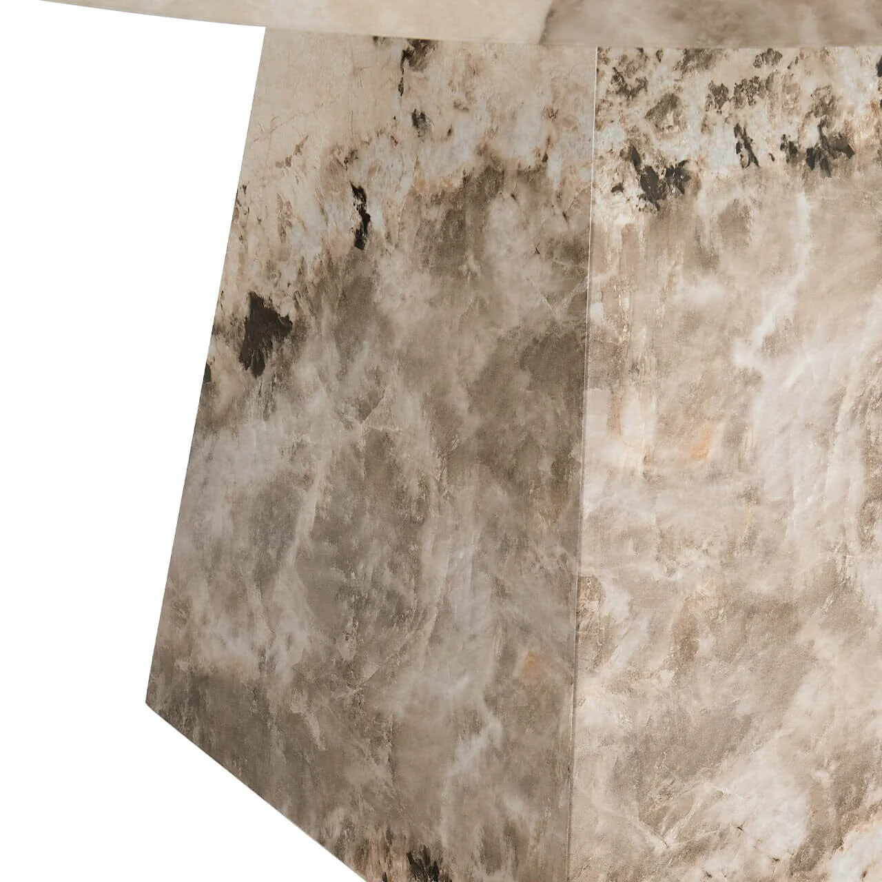 Thea Mocha Marble Round Dining Table - Image 5