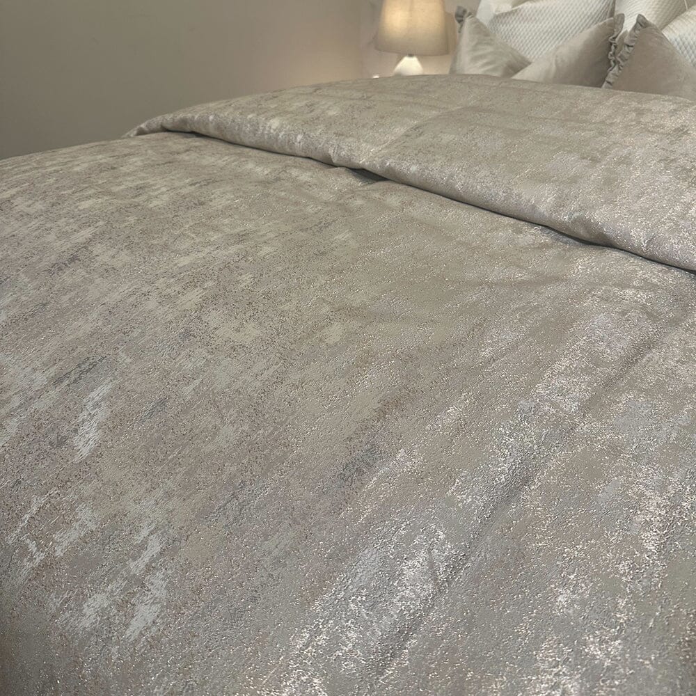 Tiana Cream & Gold Abstract Print Bedspread - Image 2
