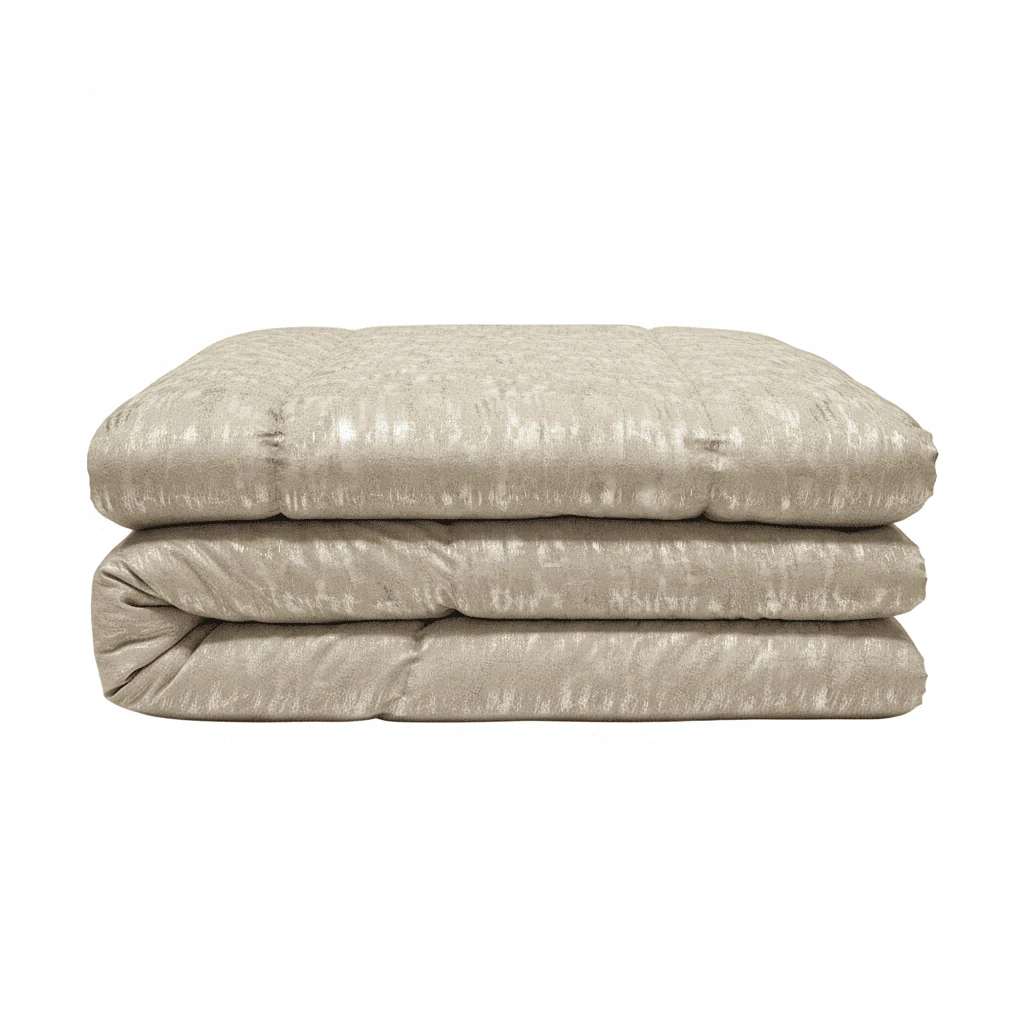Tiana Cream & Gold Abstract Print Bedspread - Image 3