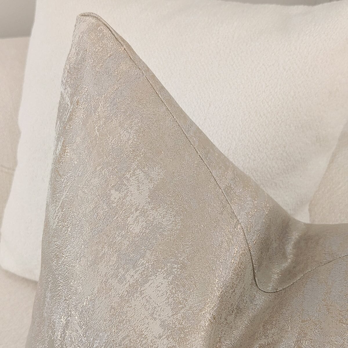 Tiana Cream & Gold Abstract Print Cushion - 50x50cm - Image 2
