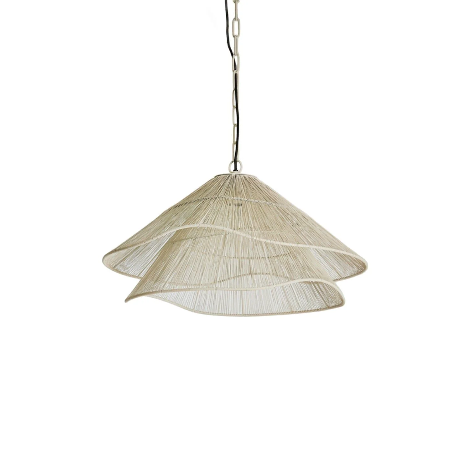 Tiare Cream Woven 2 Tier Abstract Ceiling Light - Image 3