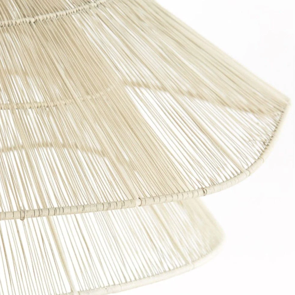 Tiare Cream Woven 2 Tier Abstract Ceiling Light - Image 4