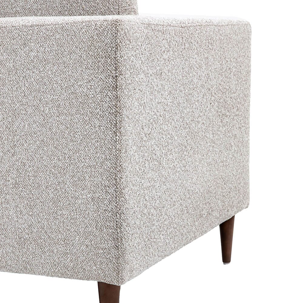 Tilly Grey Textured 3 Seater Buttoned Back Sofa - Image 4