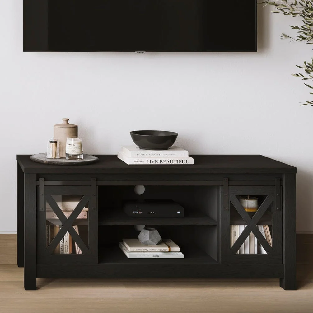 Toulouse Black Wooden TV Stand