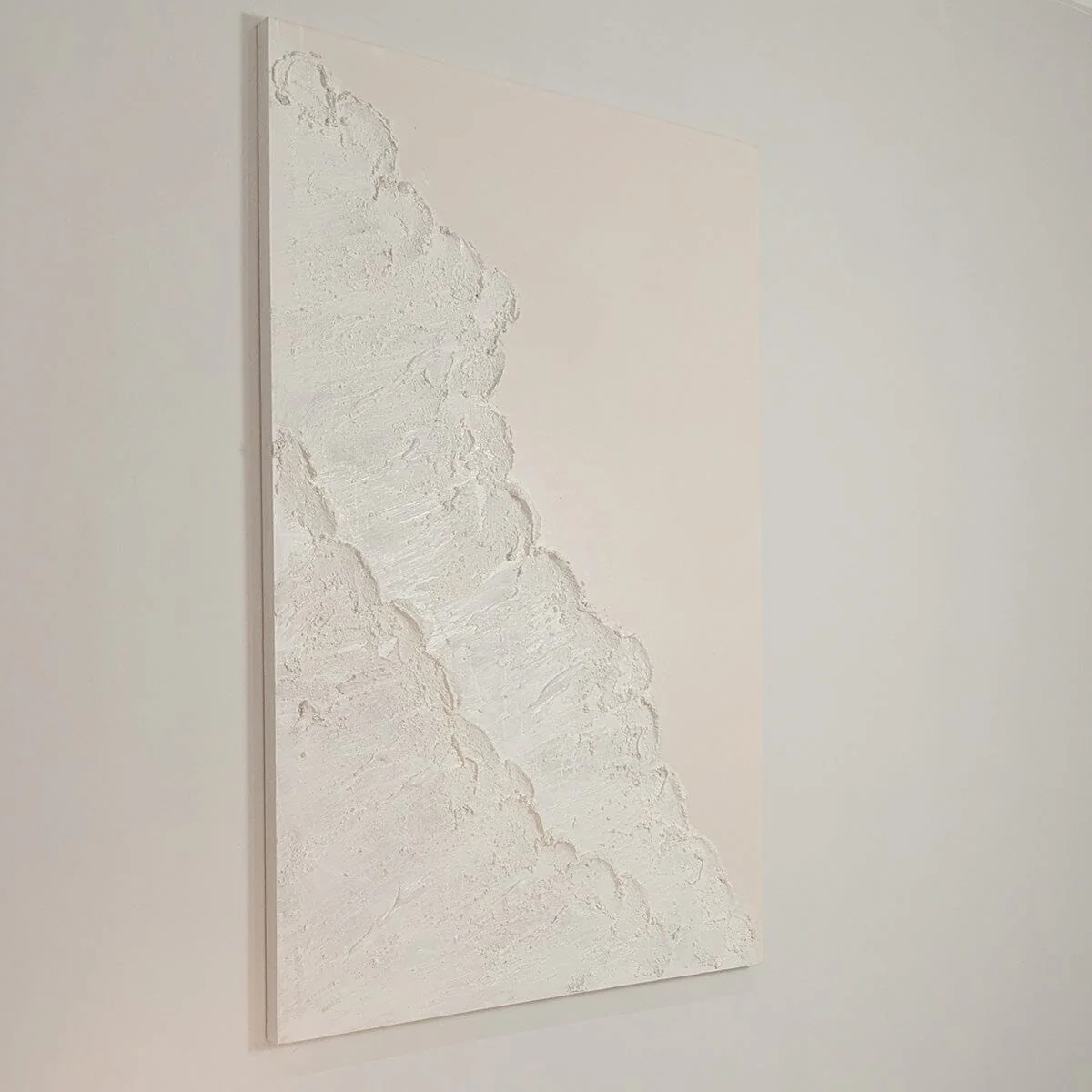 Toulouse Neutral Beach Waves Textured Canvas Wall Art - Image 3