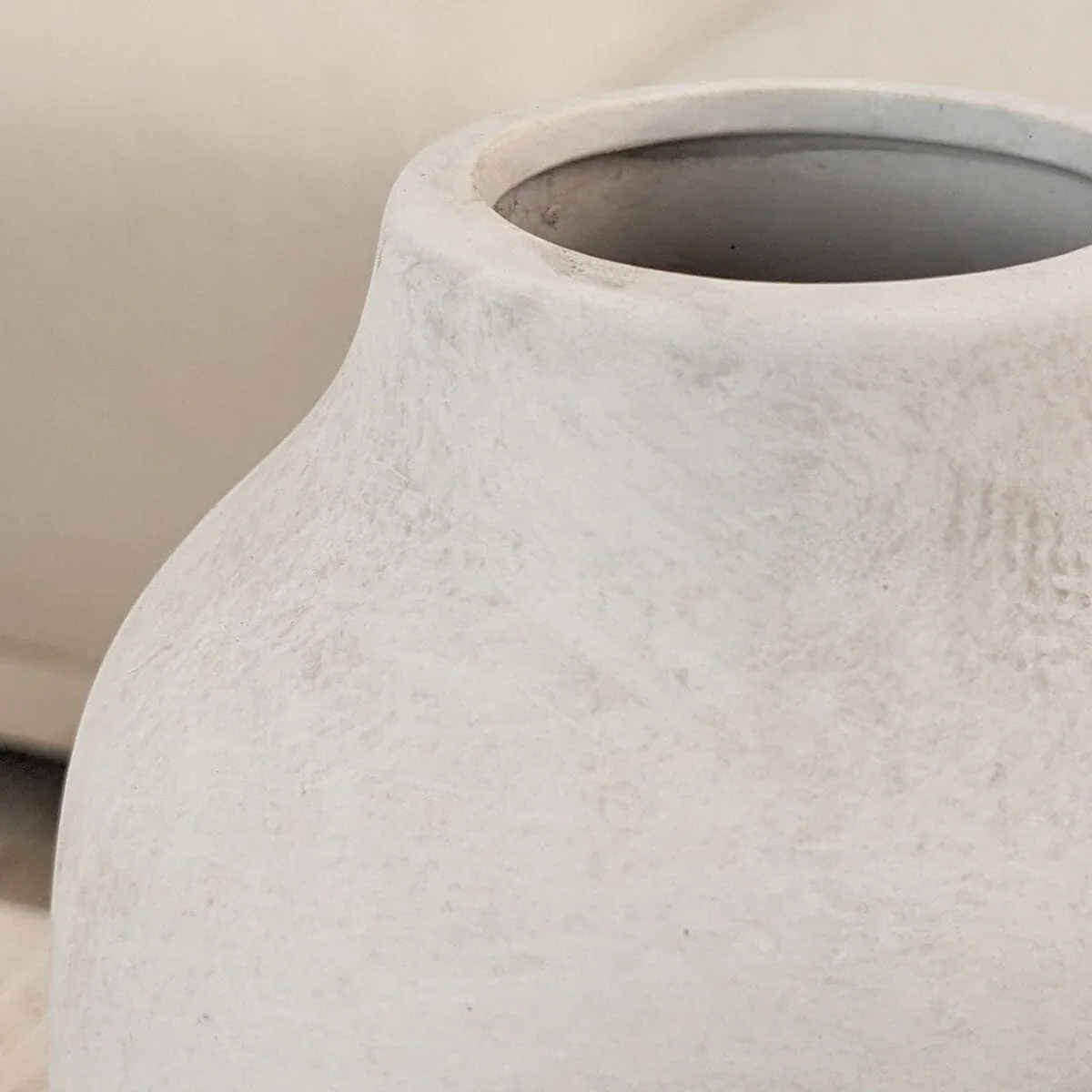 Tova Large White Distressed Vase - Image 3