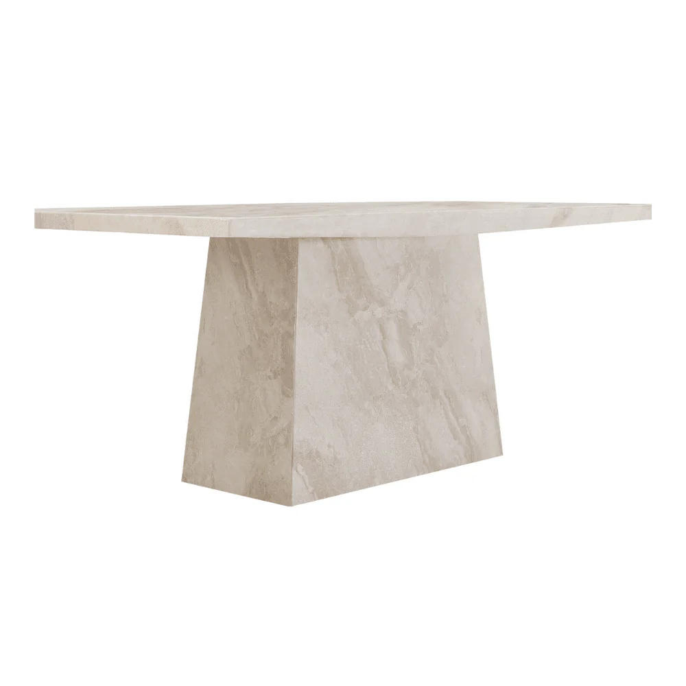 Travara Taupe & Cream Marble Coffee Table - Image 2