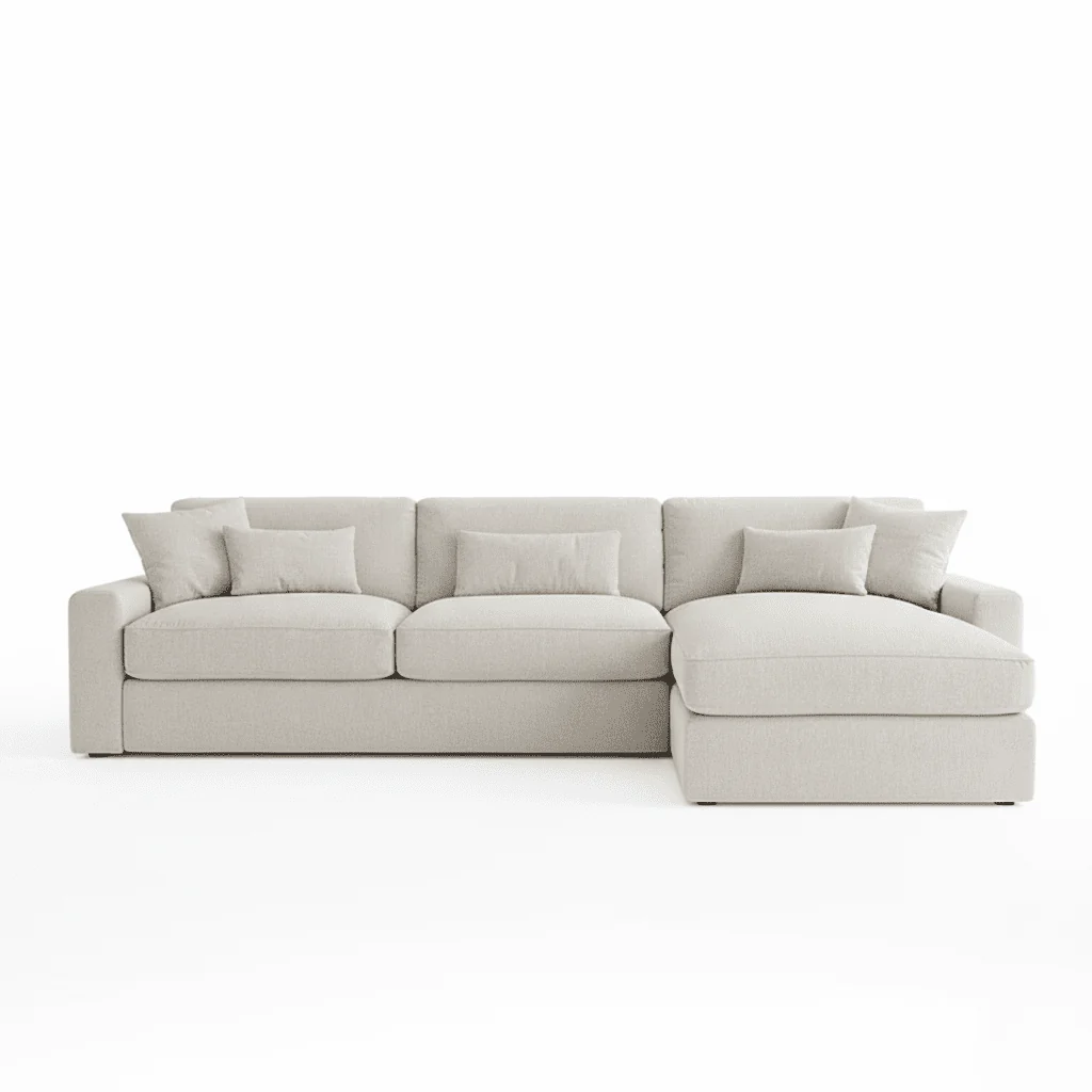 Tribeca Ash Greige Large Right Hand Facing Chaise End Sofa - Image 3