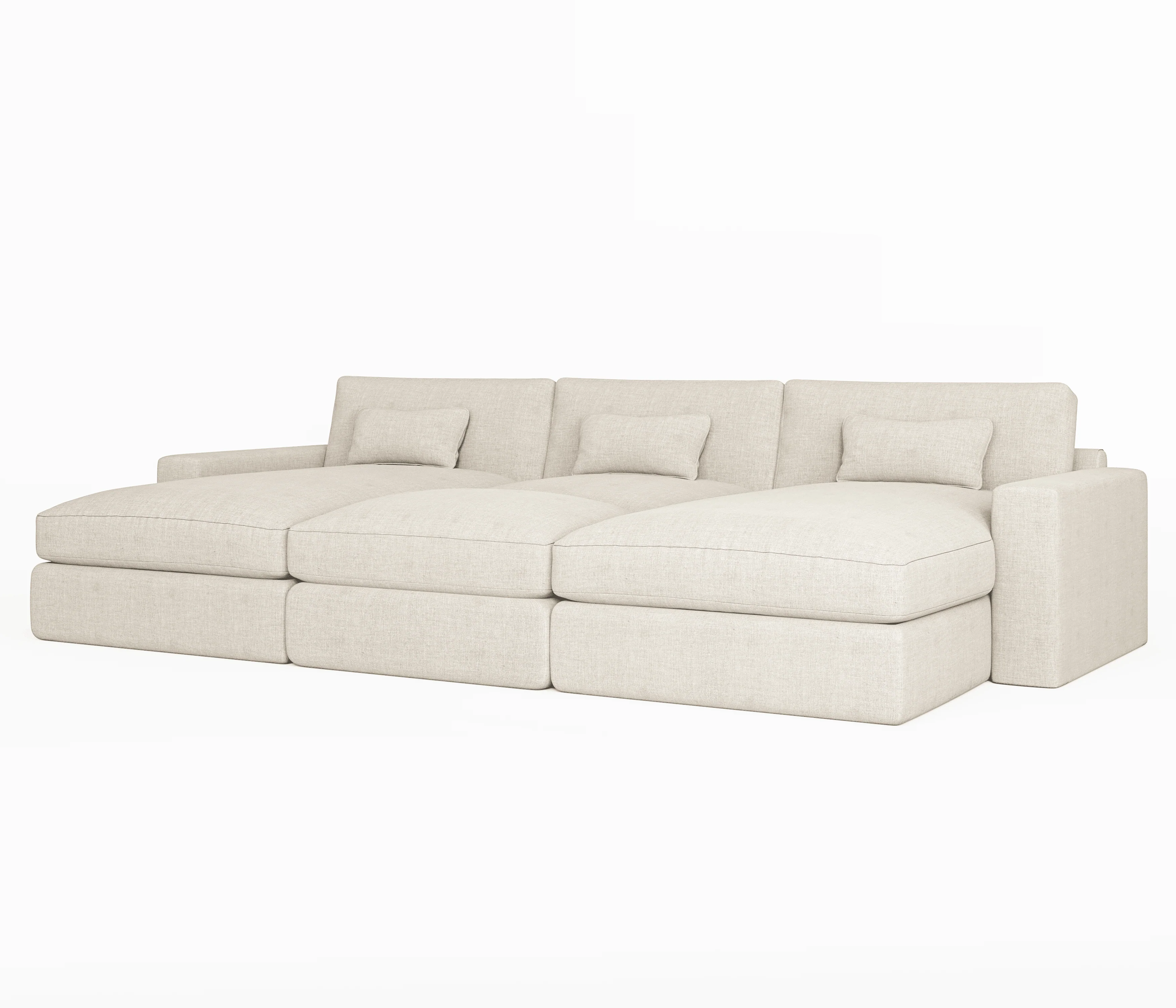 Tribeca Ash Greige Large U Shape Sofa - Image 3