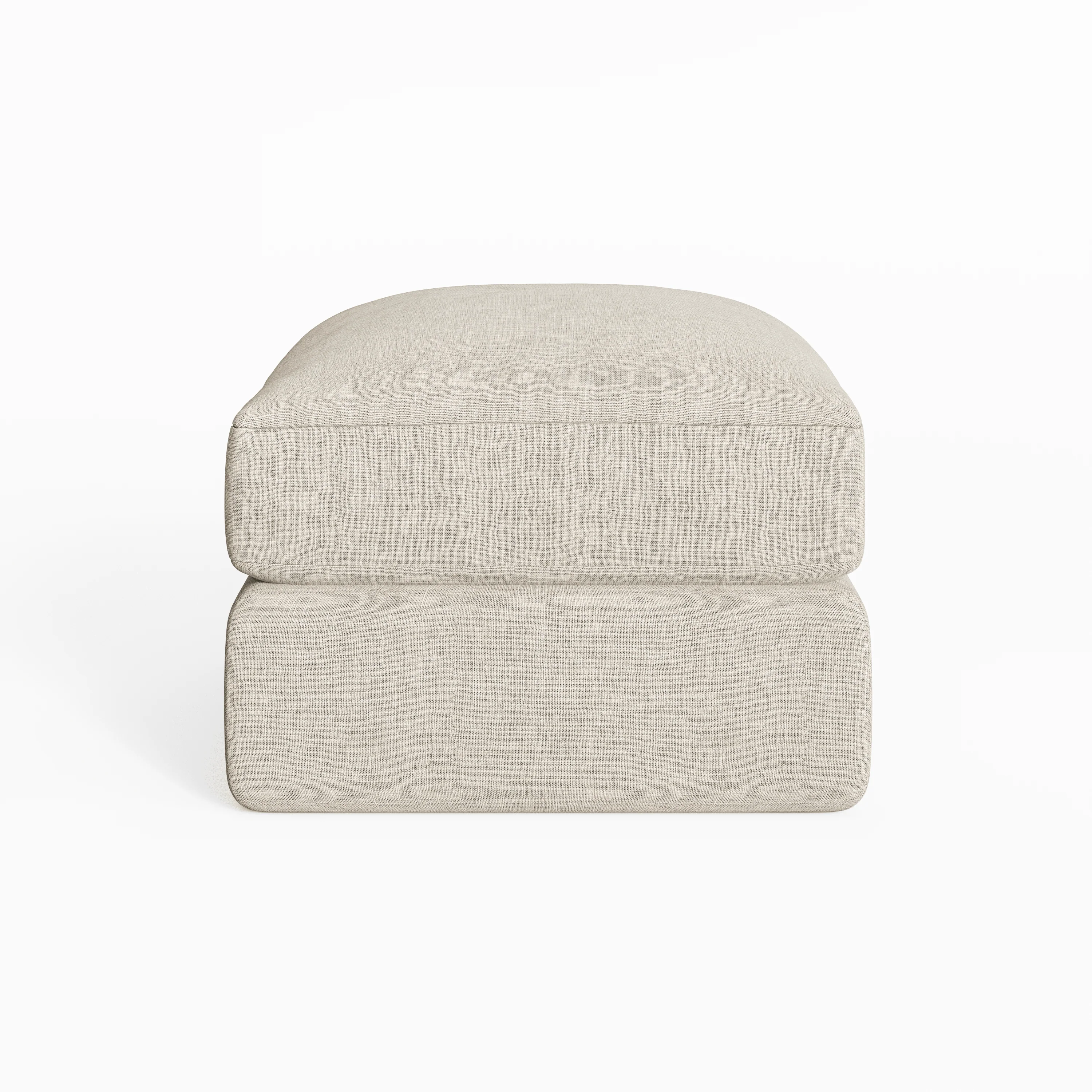 Tribeca Ash Greige Large U Shape Footstool - Image 2