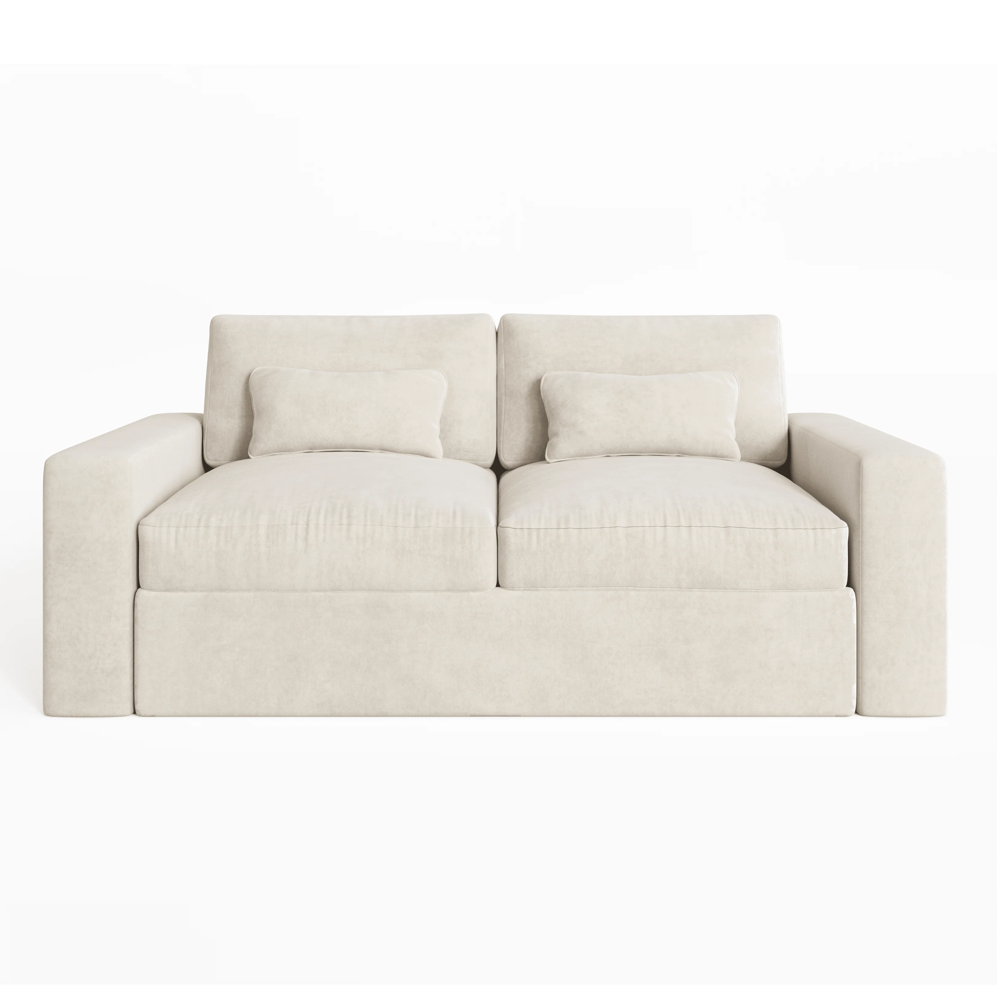 Tribeca Cream Velvet 2 Seater Sofa - Image 2