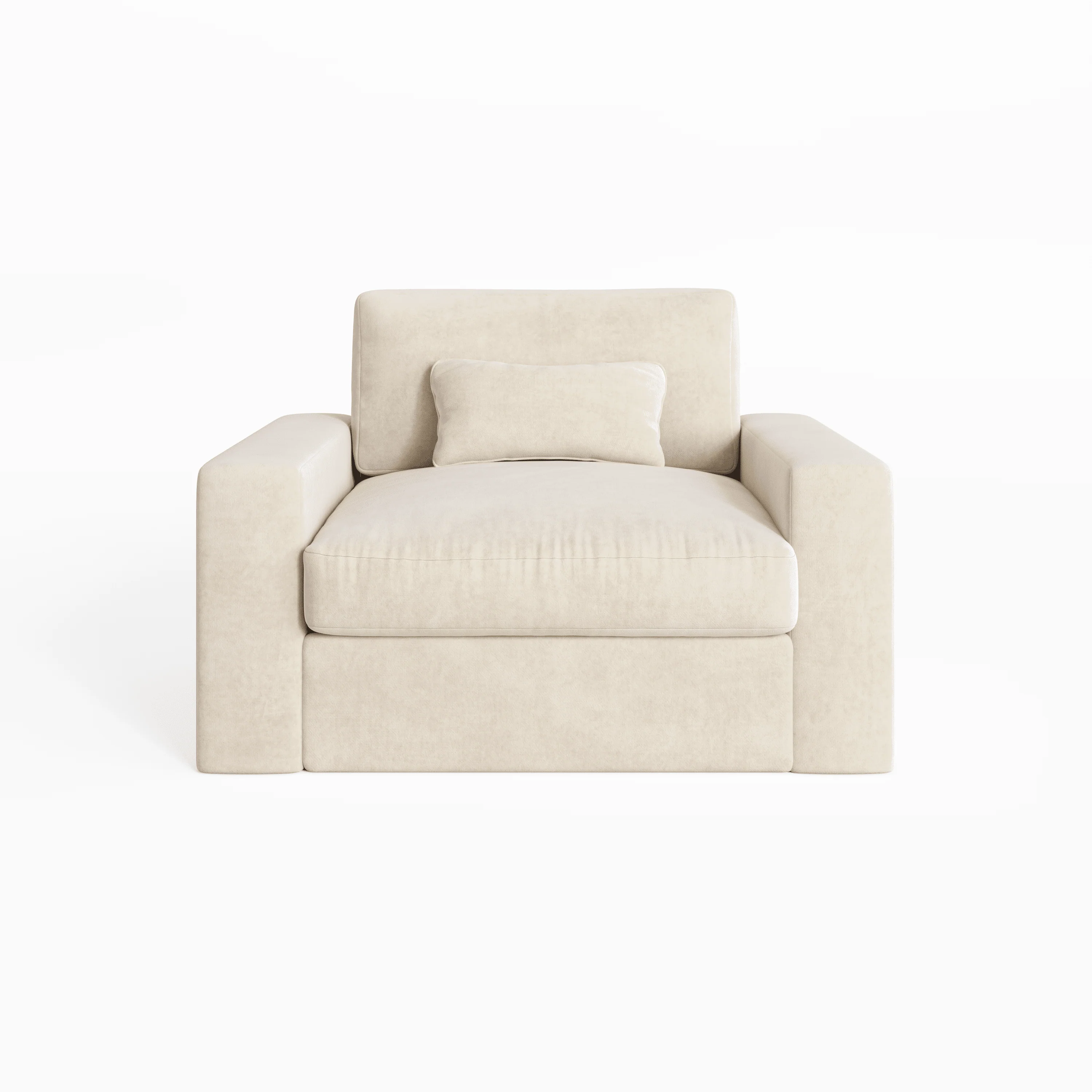 Tribeca Cream Velvet Love Seat - Image 2