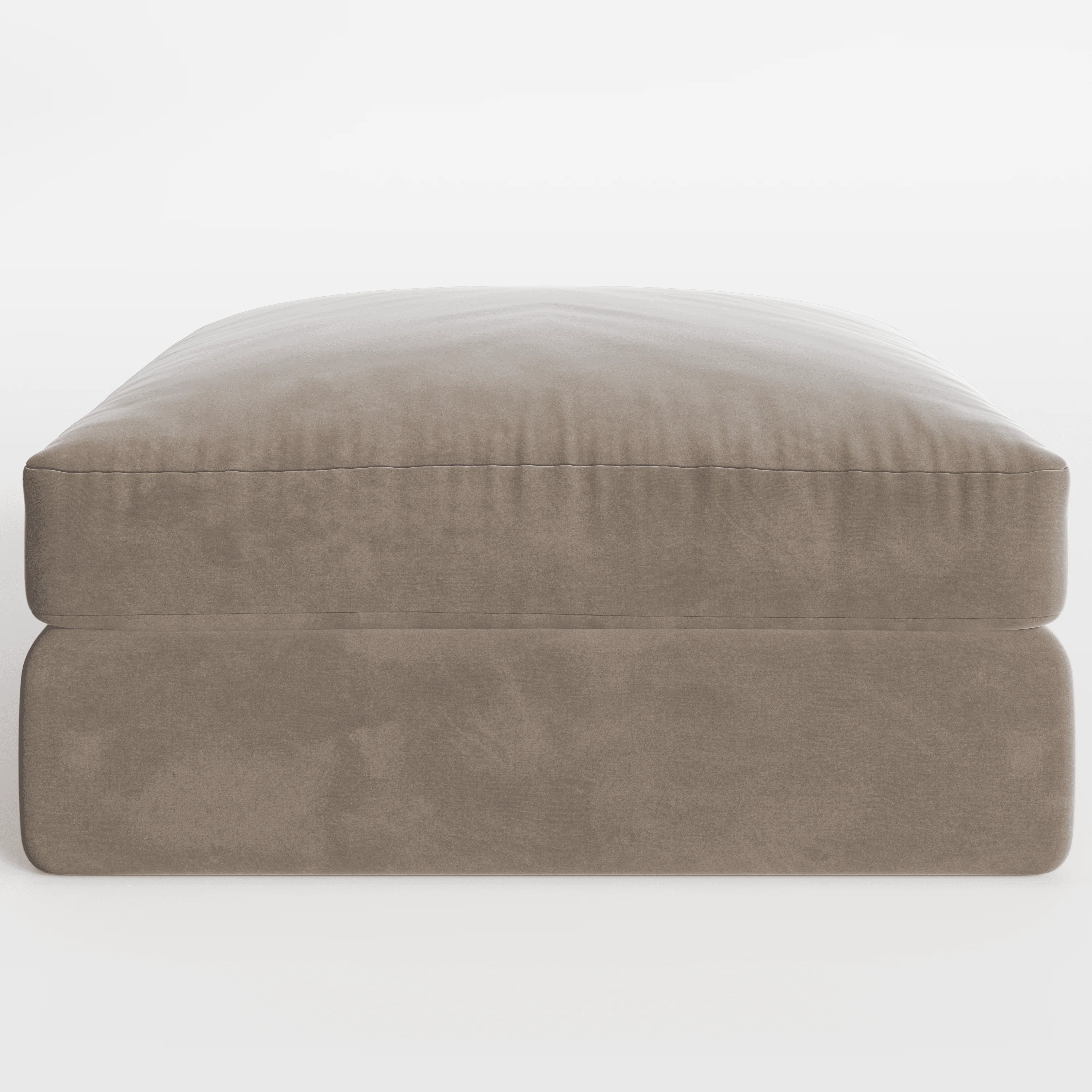 Tribeca Mink Velvet Large Footstool - Image 2